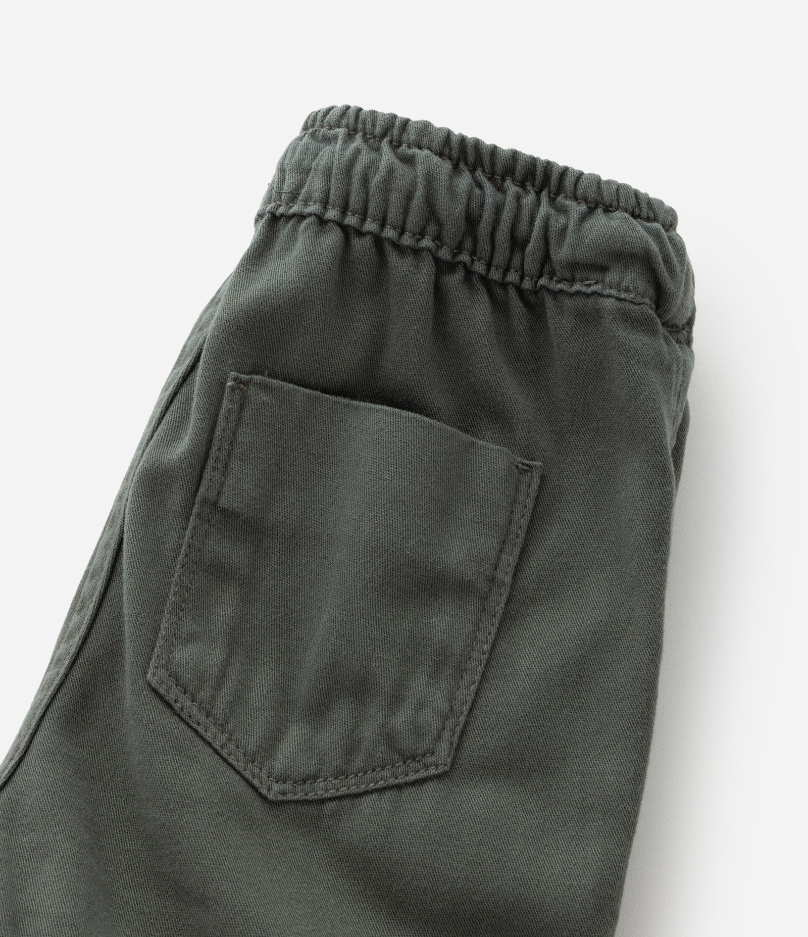 Bermuda Infantil em Sarja com Barra Dobrada - Tam 1 a 6 Anos Verde 4