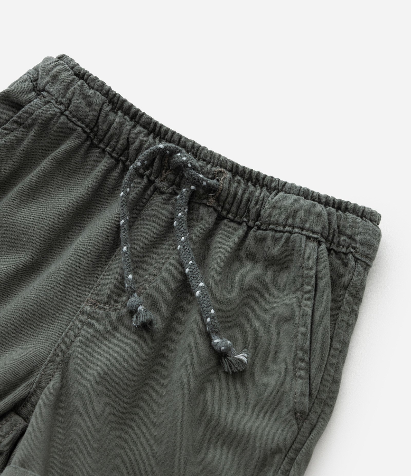 Bermuda Infantil em Sarja com Barra Dobrada - Tam 1 a 6 Anos Verde 6