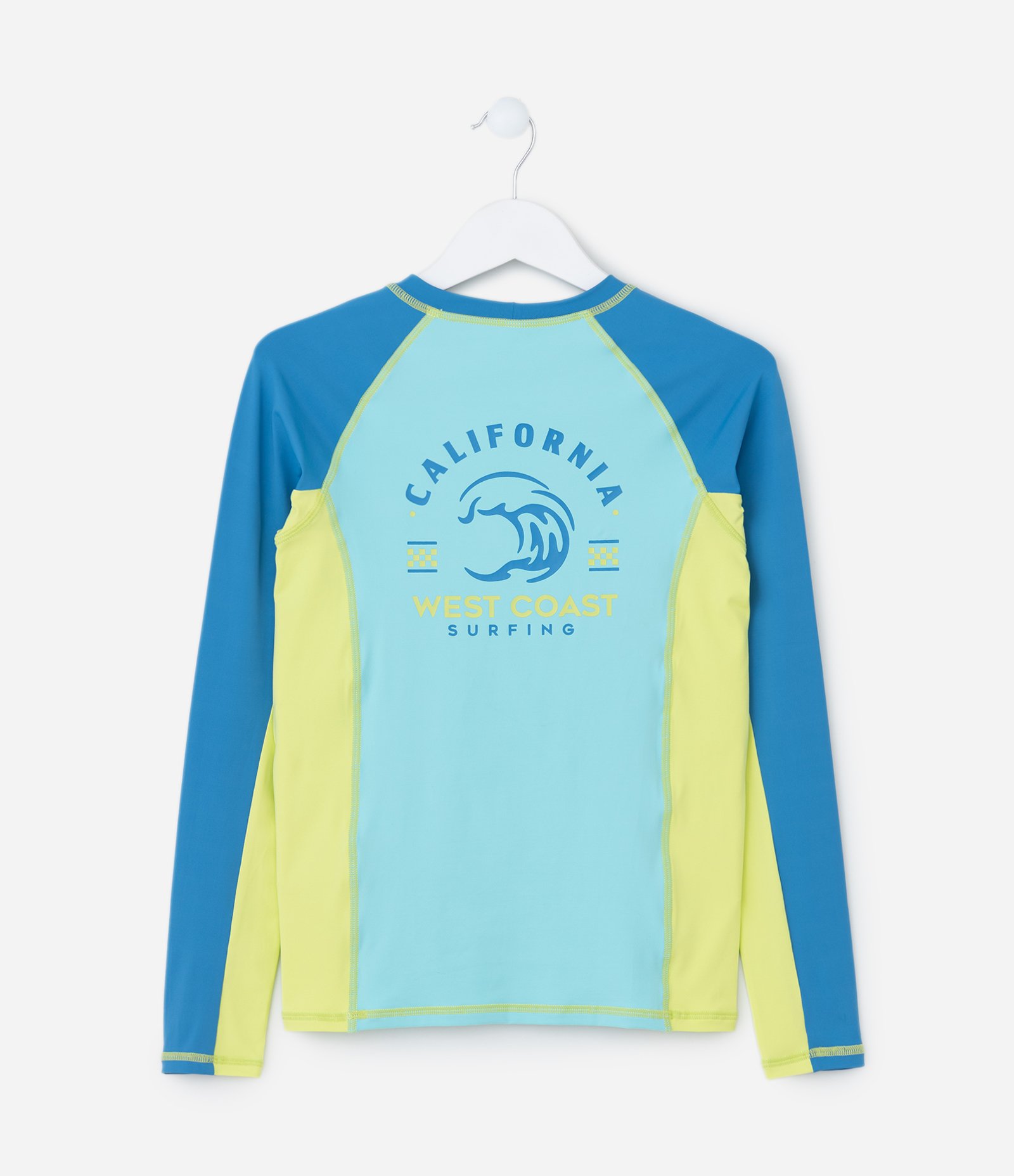 Camiseta Infantil com Proteção UV Estampa California - Tam 5 a 14 Anos Azul 2
