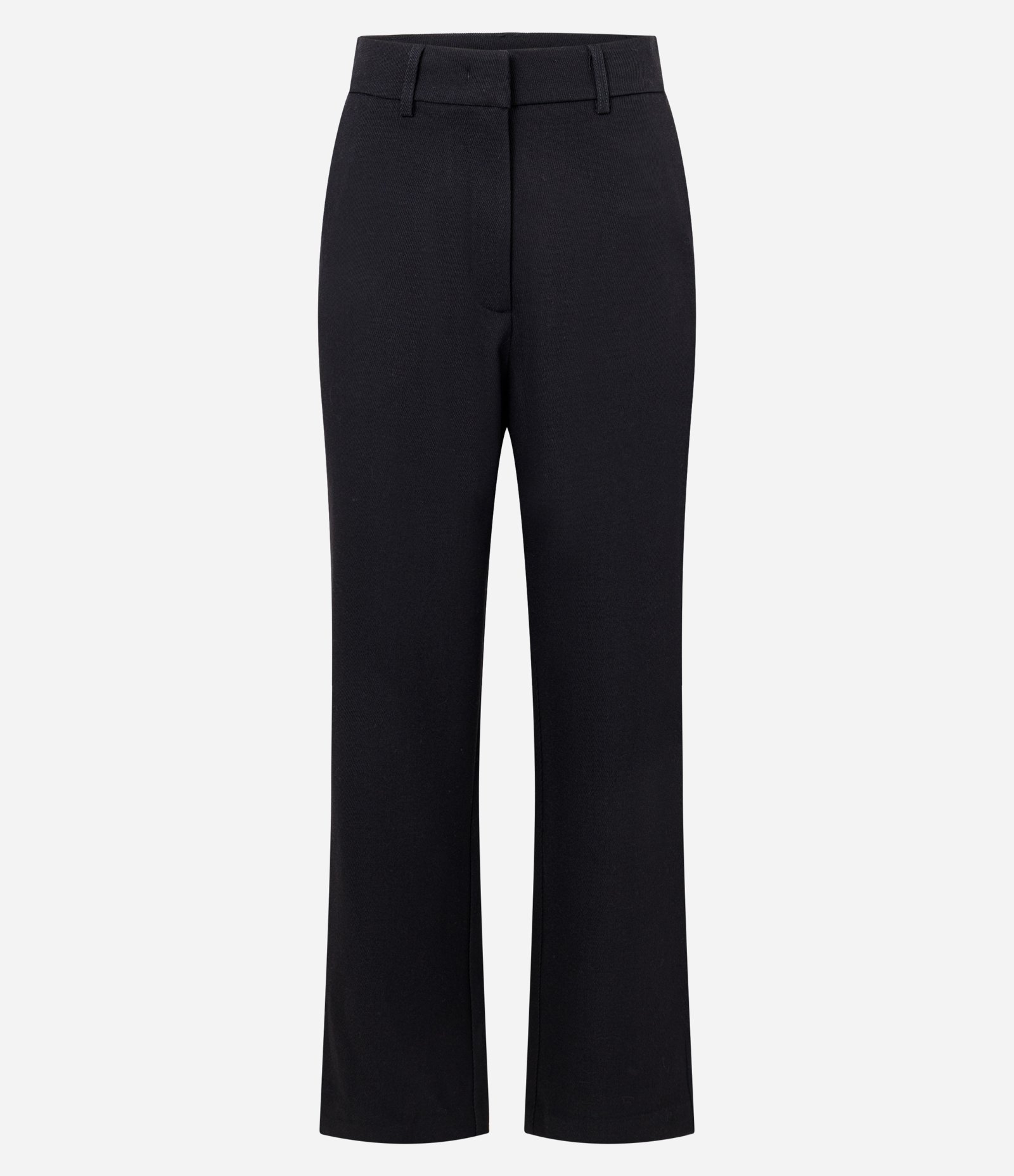 Calça Reta Alfaiatada com Pregas Frontais Preto 1