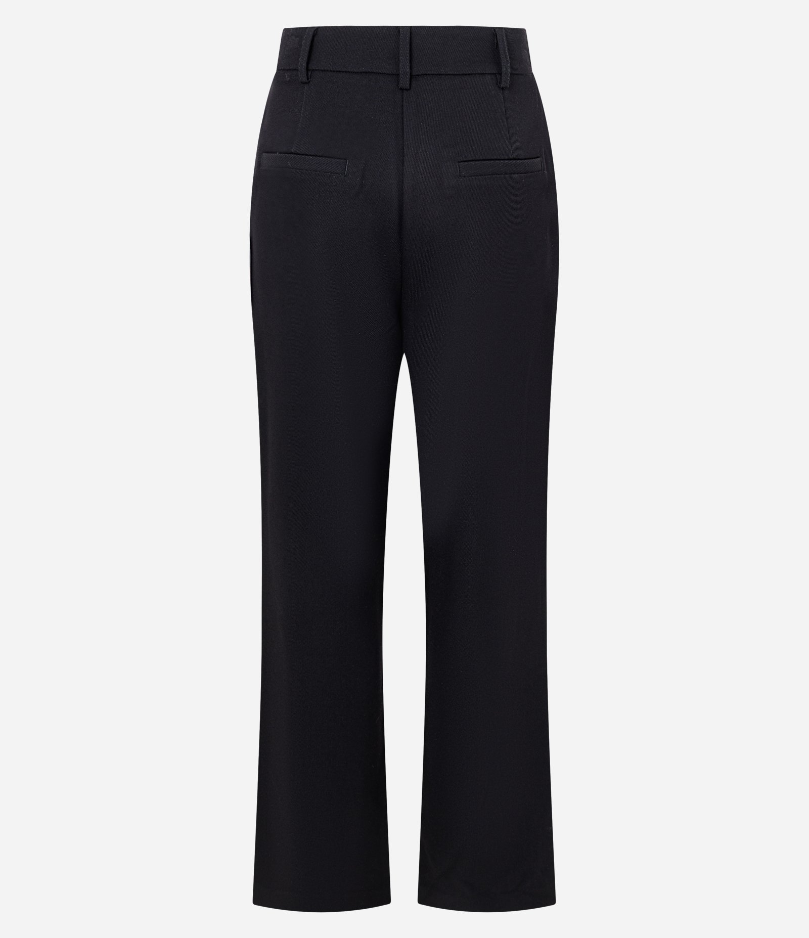 Calça Reta Alfaiatada com Pregas Frontais Preto 3