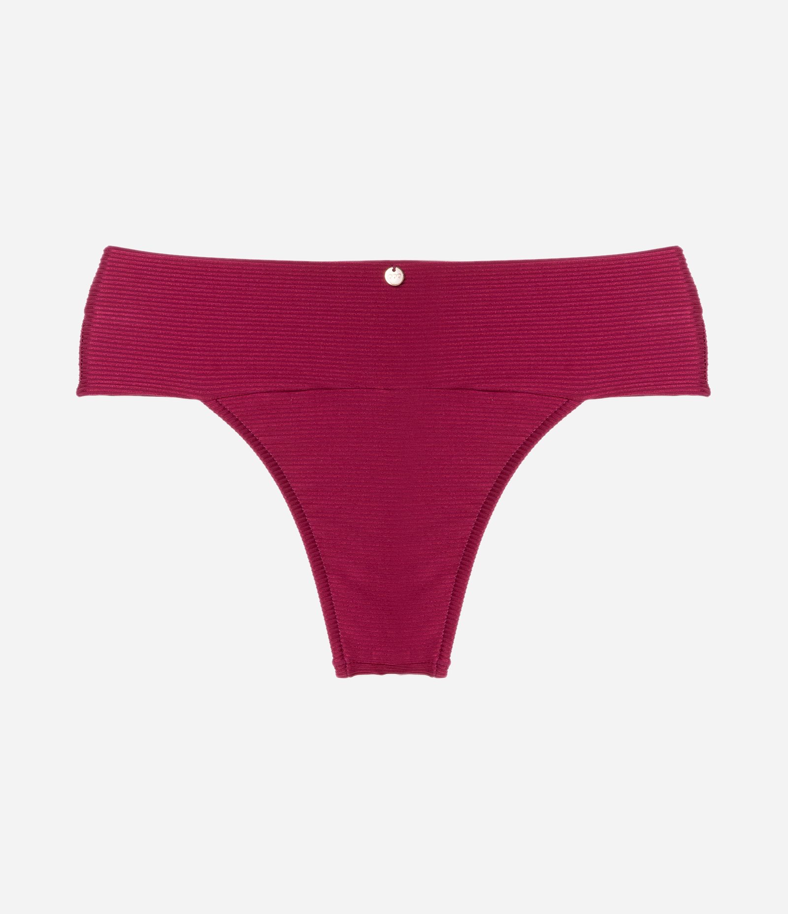 Biquíni Calcinha Pala Larga em Microfibra Canelada Vinho 6