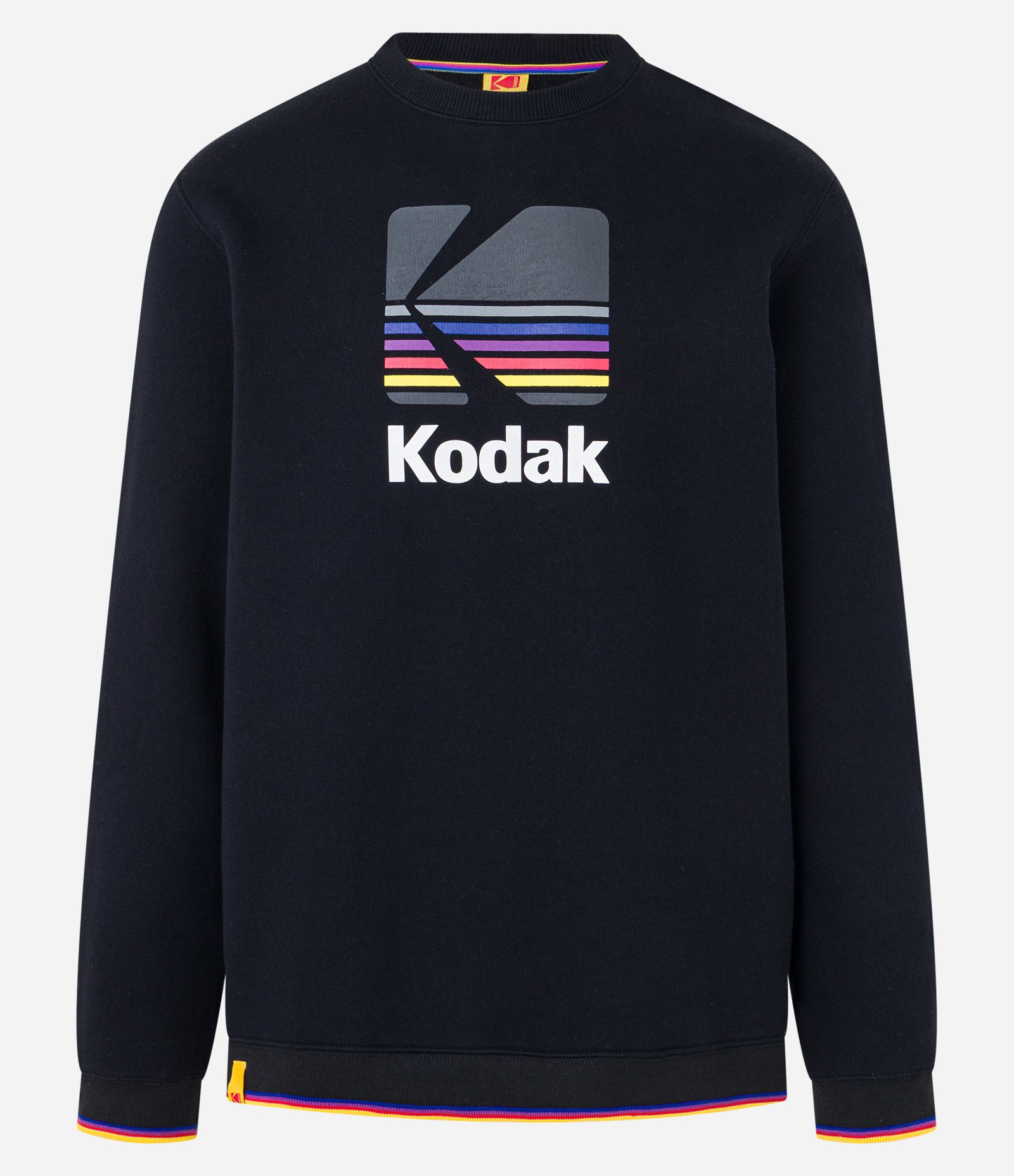 Casaco em Algodão com Estampa Kodak e Listras Contrastantes Preto 6