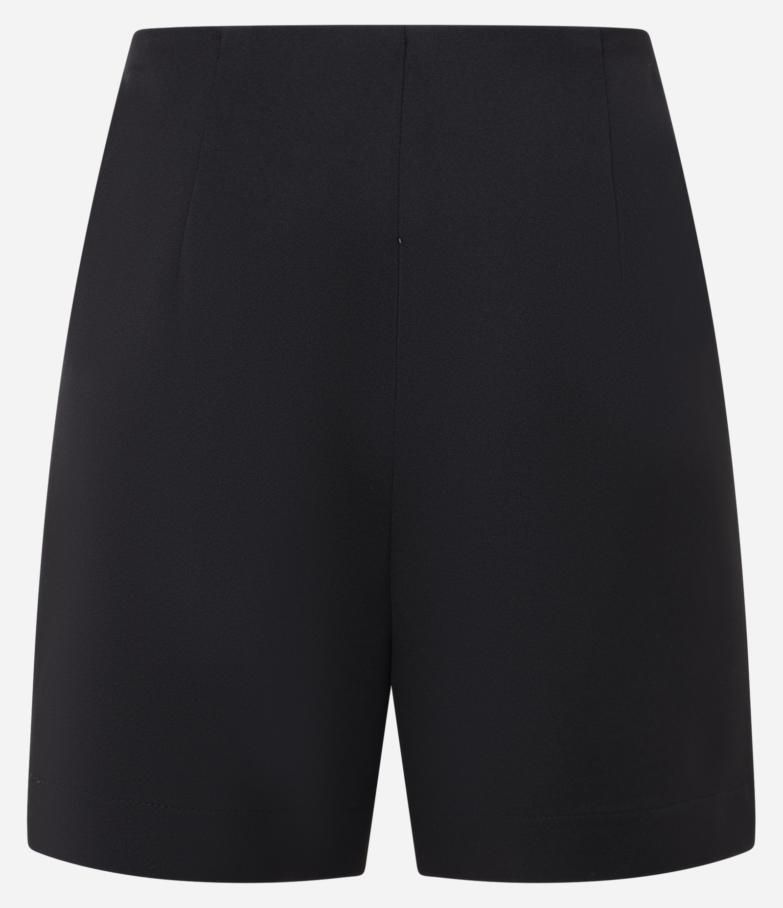 Short em Crepe com Zíper de Metal e Bolsos Aplicados Preto 6