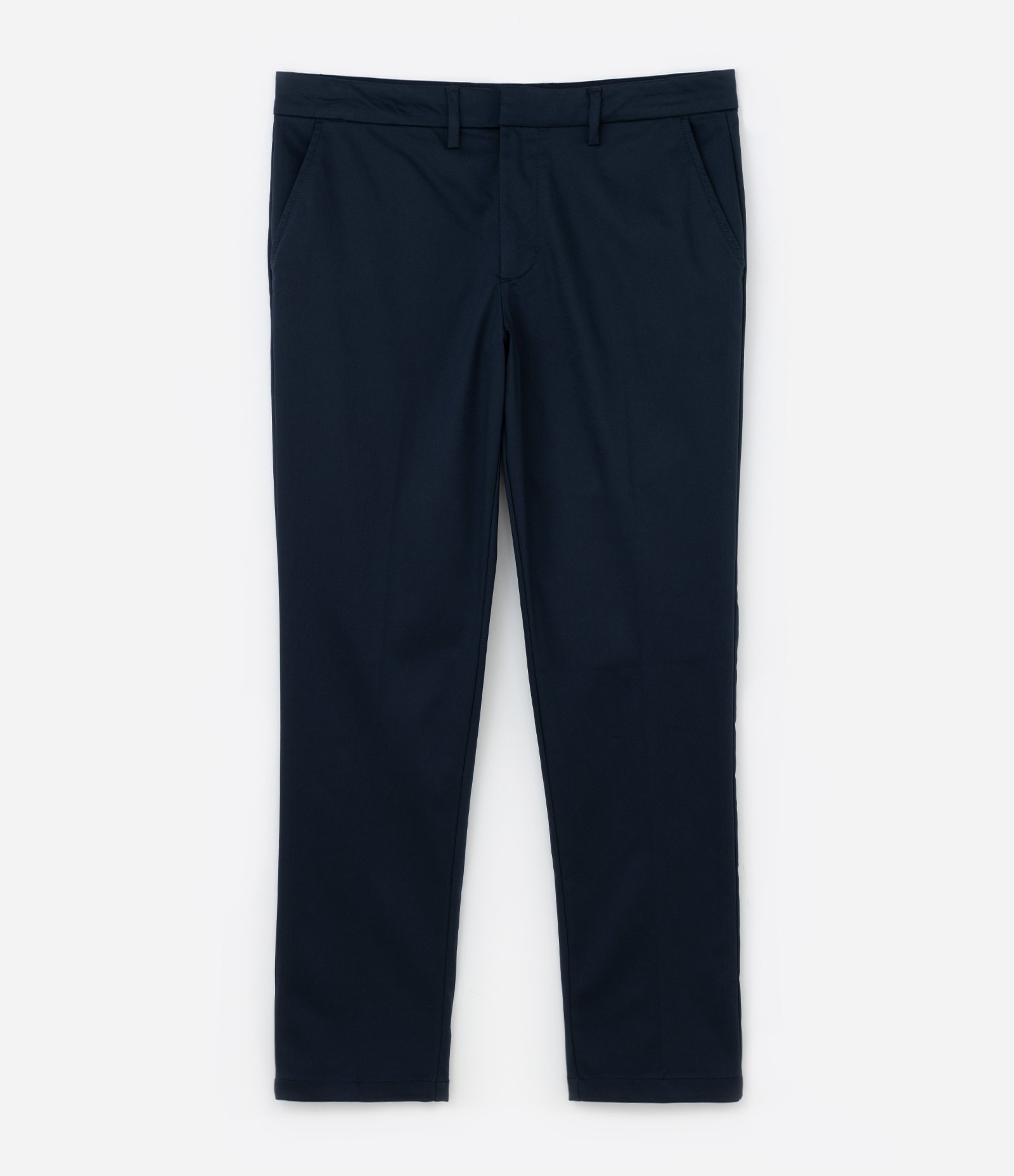 Calça Slim em Alfaiataria com Efeito Acetinado Azul 5