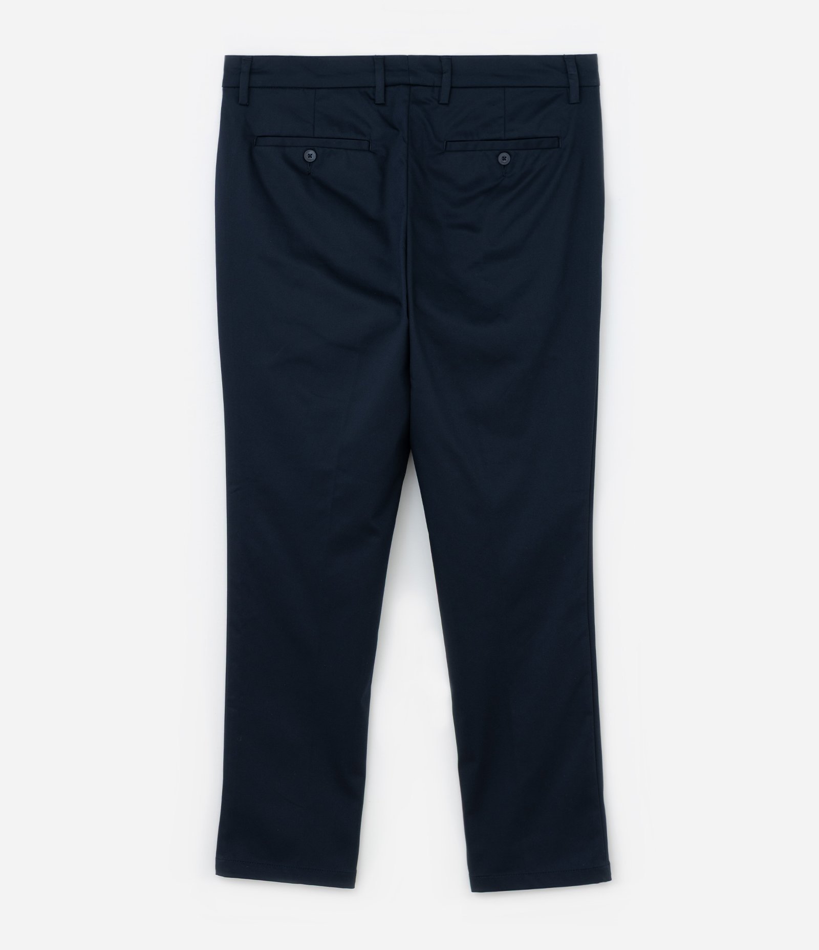 Calça Slim em Alfaiataria com Efeito Acetinado Azul 6