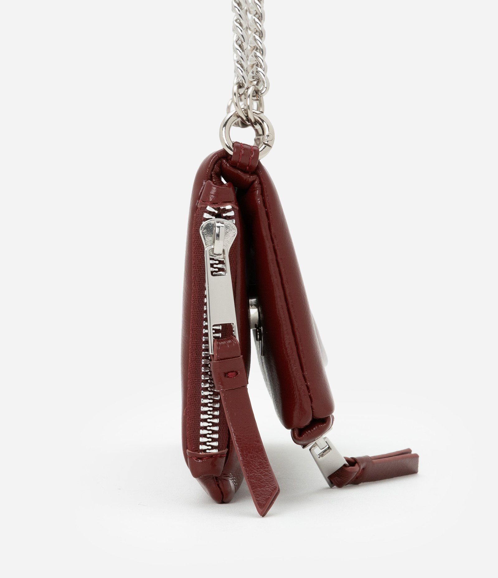 Carteira Envelope Grande com Alça em Corrente Vinho 2