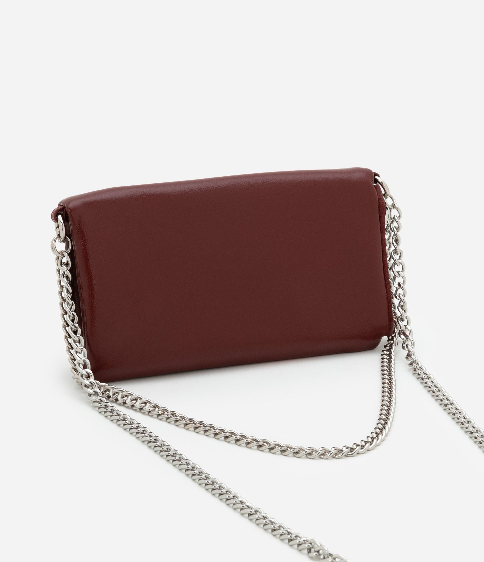 Carteira Envelope Grande com Alça em Corrente Vinho 3