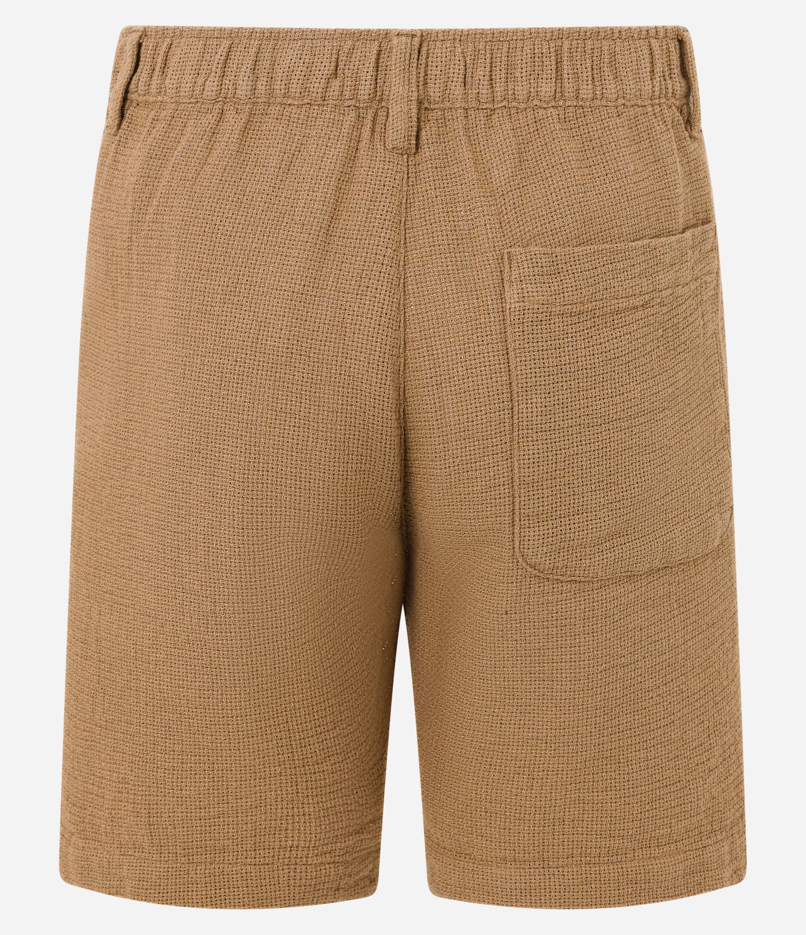 Bermuda Reta em Algodão Texturizada Marrom 2