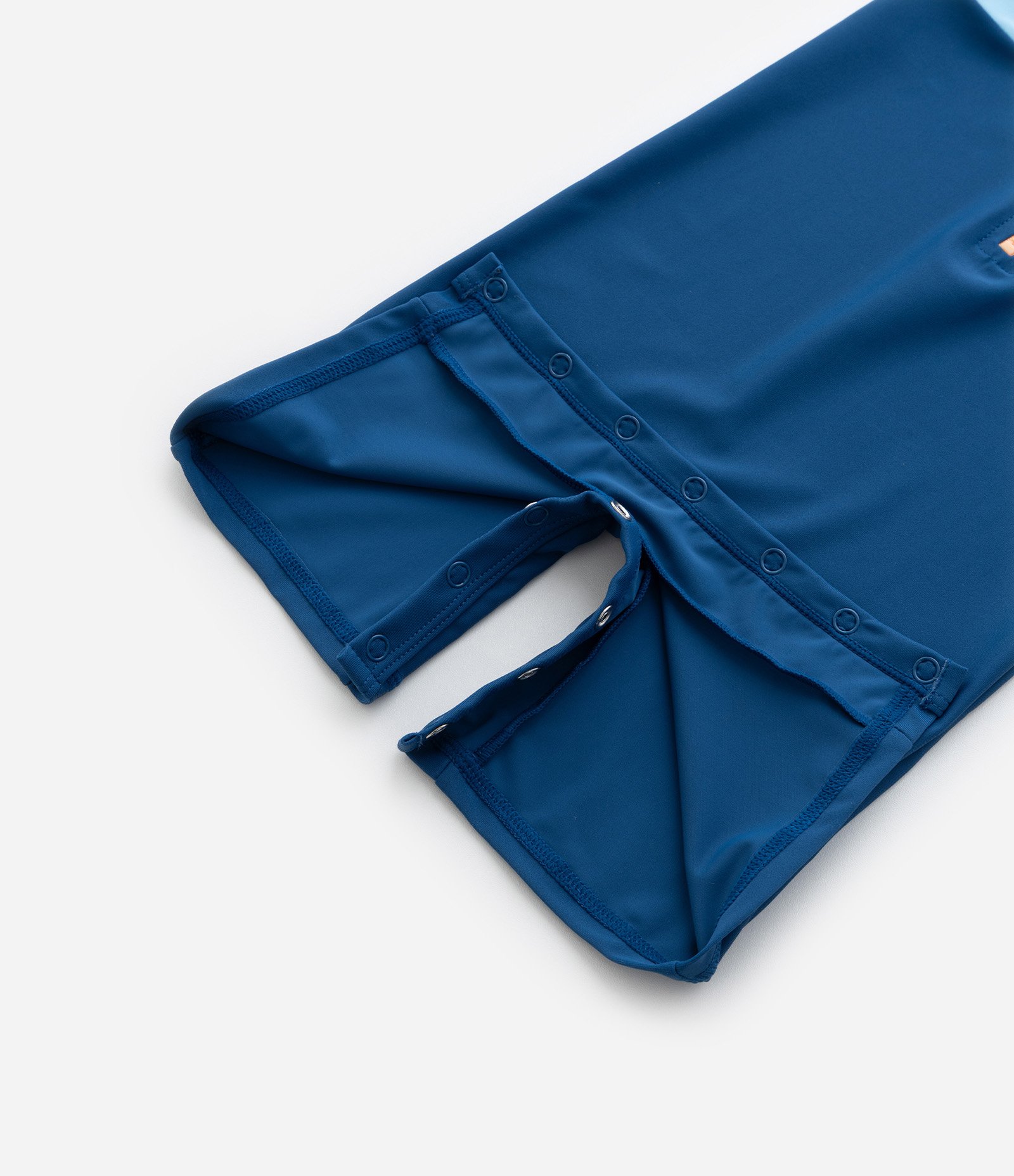 Macacão Infantil com Proteção UV e Blocos de Cor - Tam 1 a 4 Anos Azul/Laranja 4