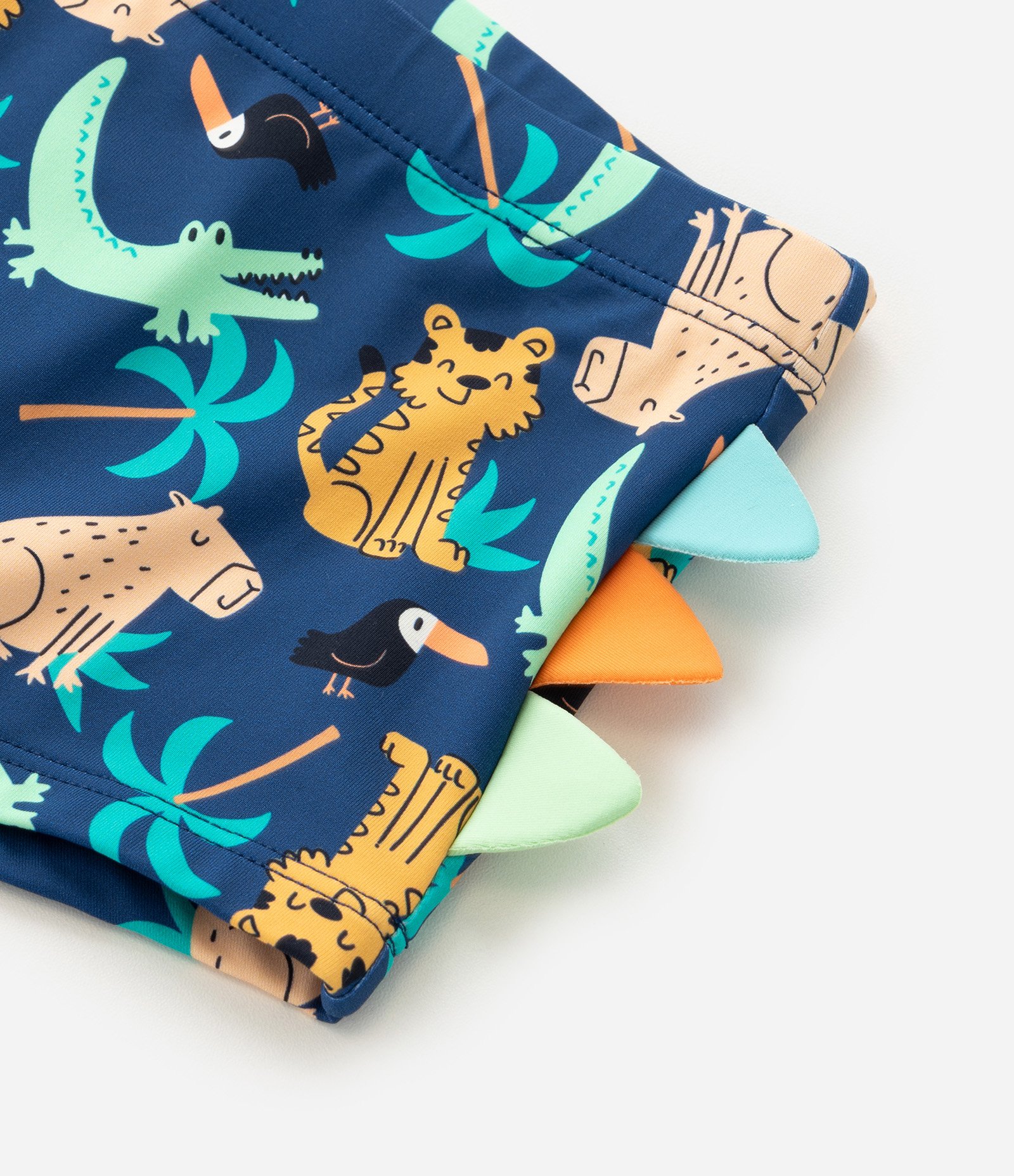 Conjunto Infantil com Proteção UV e Estampa de Bichinhos - Tam 1 a 4 Anos Verde/Azul 7