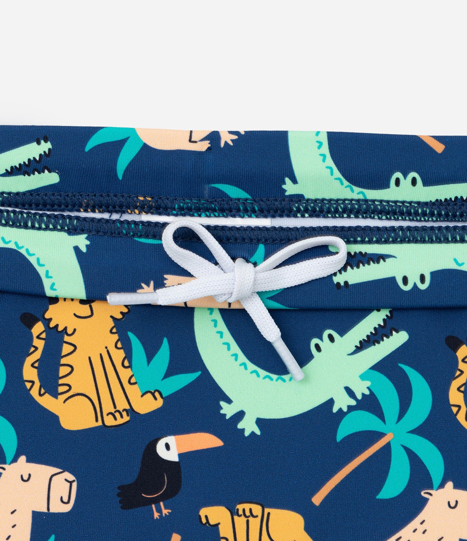 Conjunto Infantil com Proteção UV e Estampa de Bichinhos - Tam 1 a 4 Anos Verde/Azul 8