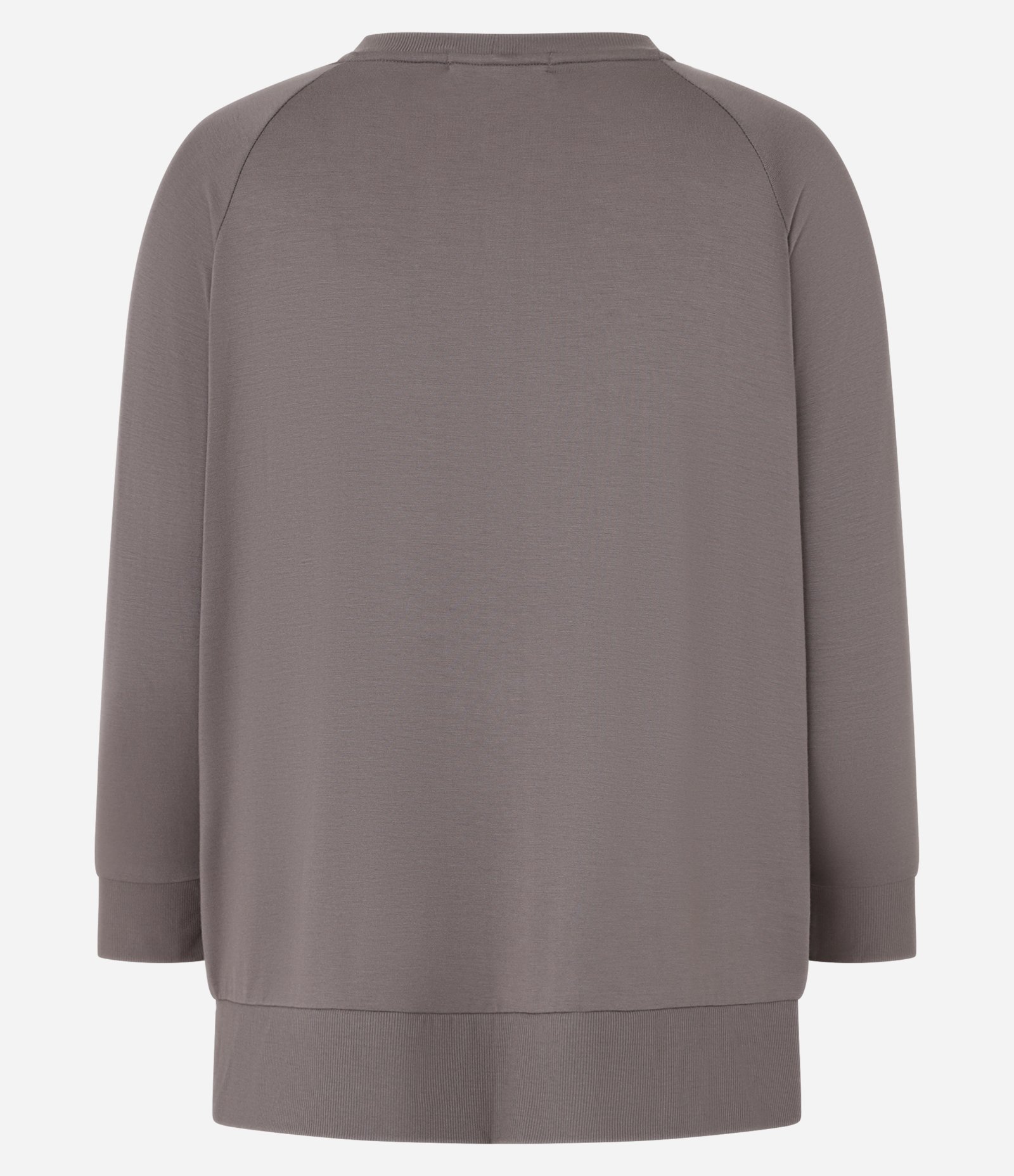 Blusa Básica em Viscose com Manga 3/4 e Decote V Cinza 2