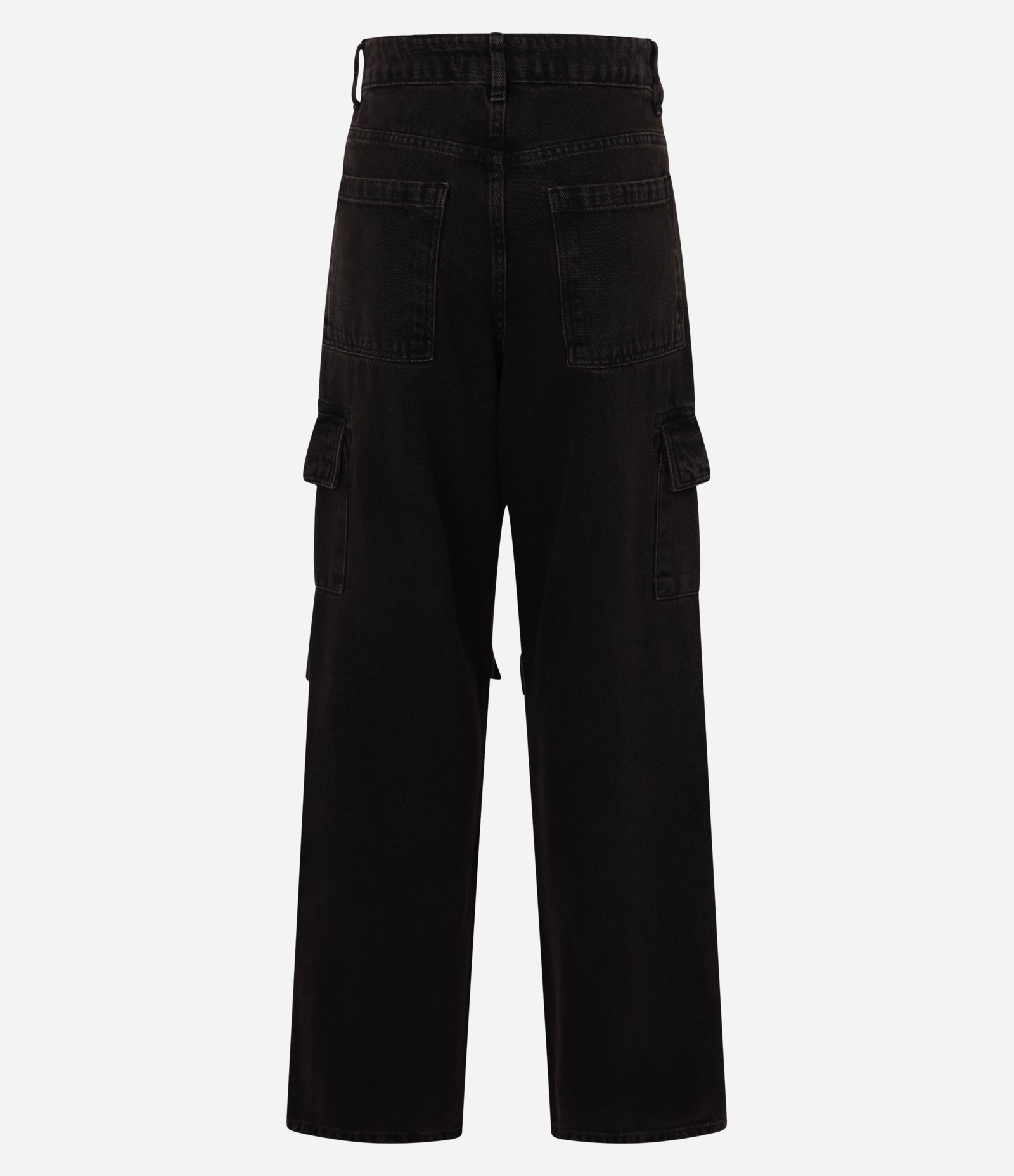 Calça Reta em Jeans com Bolso Cargo Marrom 6