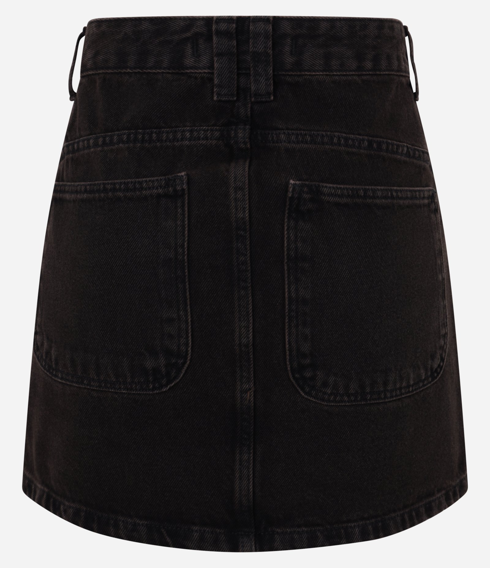 Saia Curta em Jeans com Cintura Média e Bolso Cargo Marrom 6