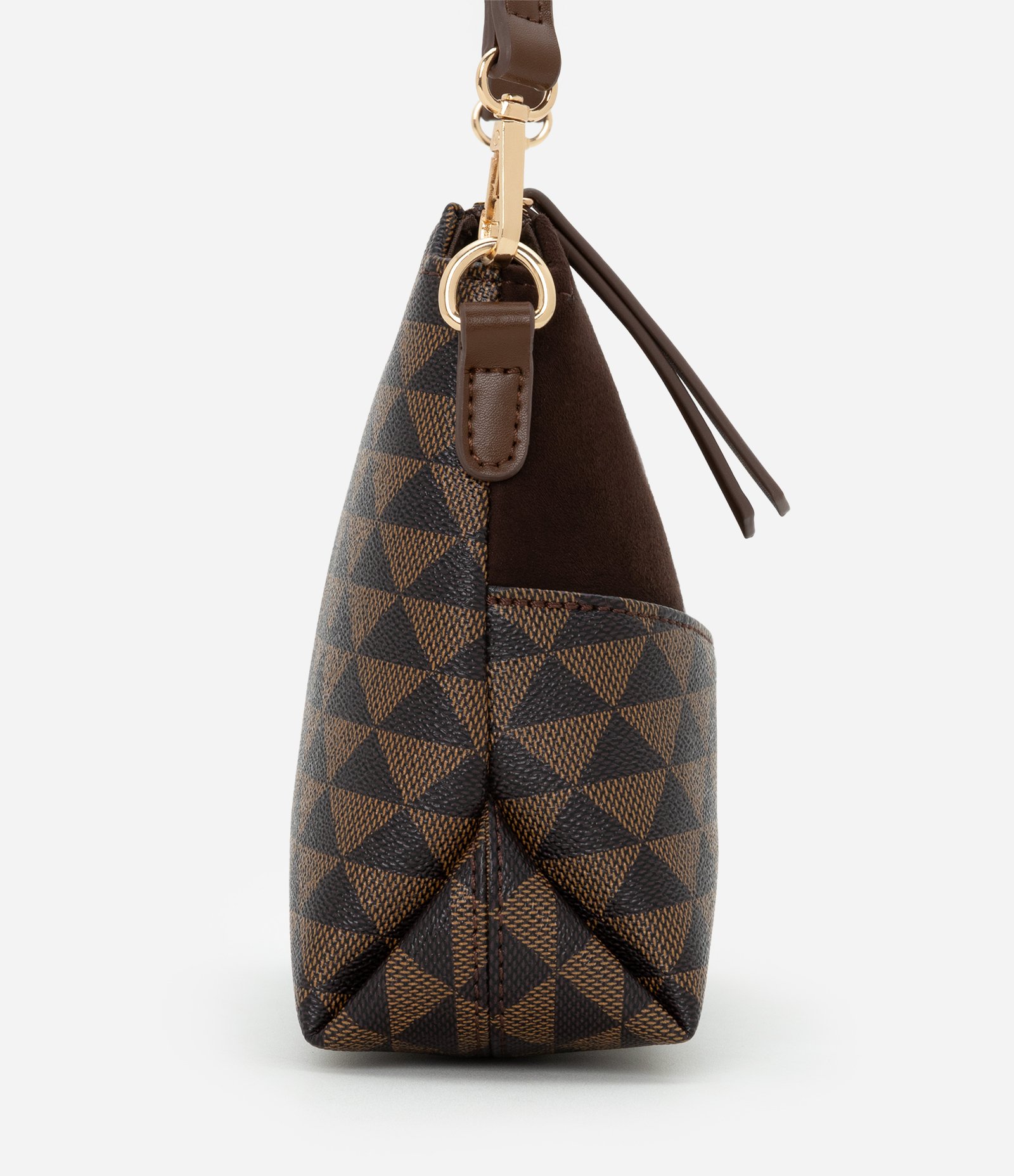 Bolsa Transversal Média com Alça Removível Marrom 2