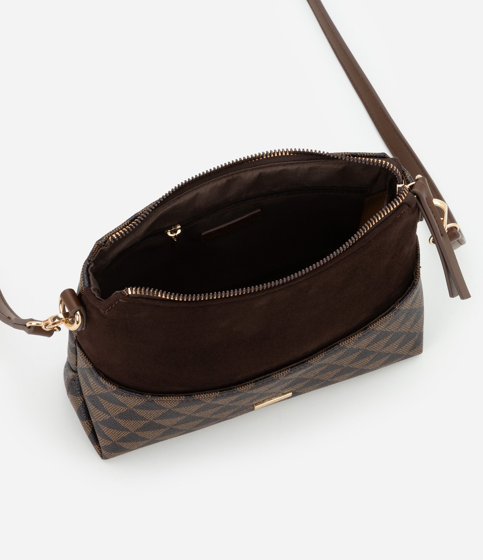 Bolsa Transversal Média com Alça Removível Marrom 4