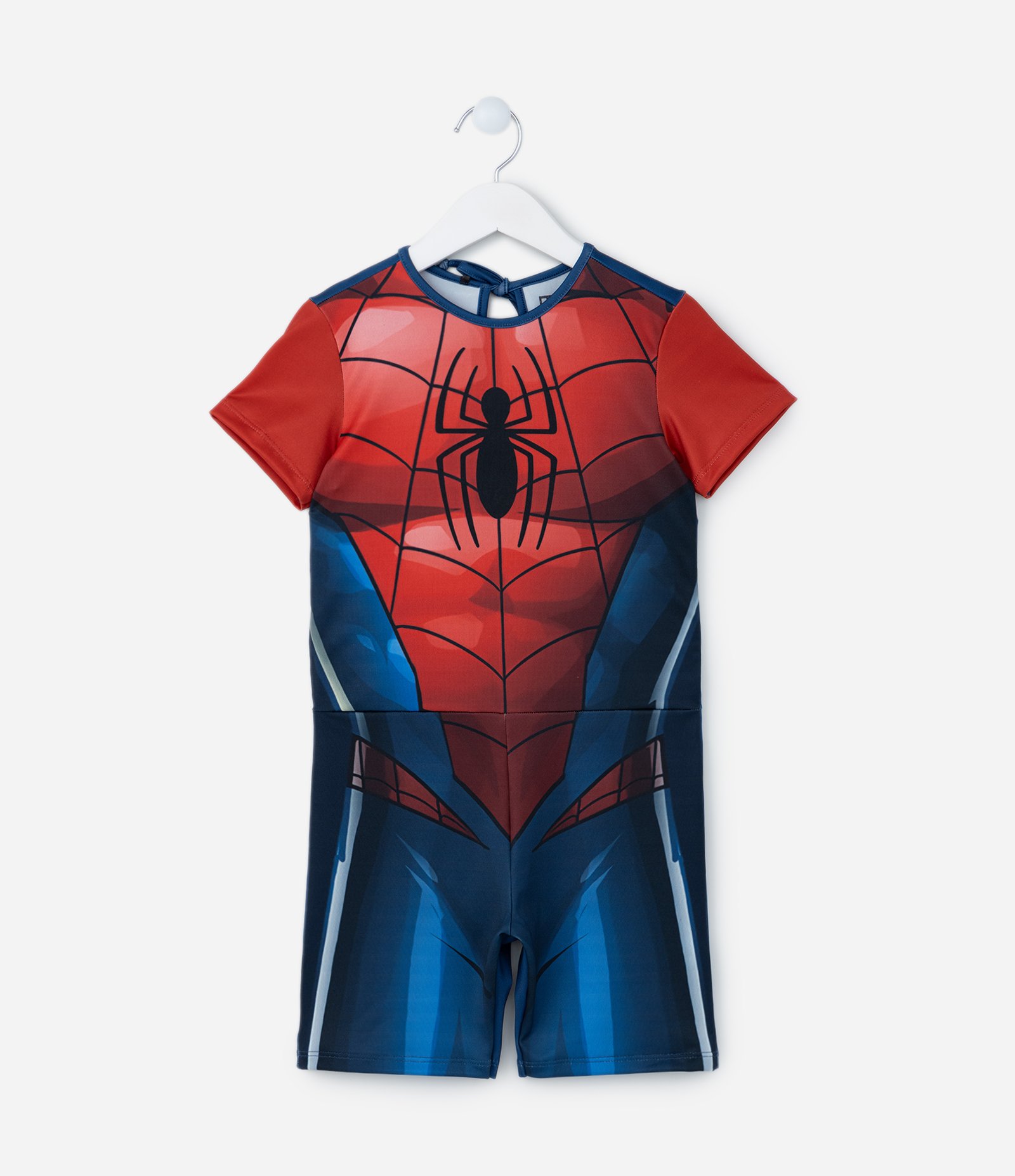 Macacão Infantil com Máscara e Estampa Homem-Aranha - Tam 3 a 8 Anos Azul/Vermelho 5