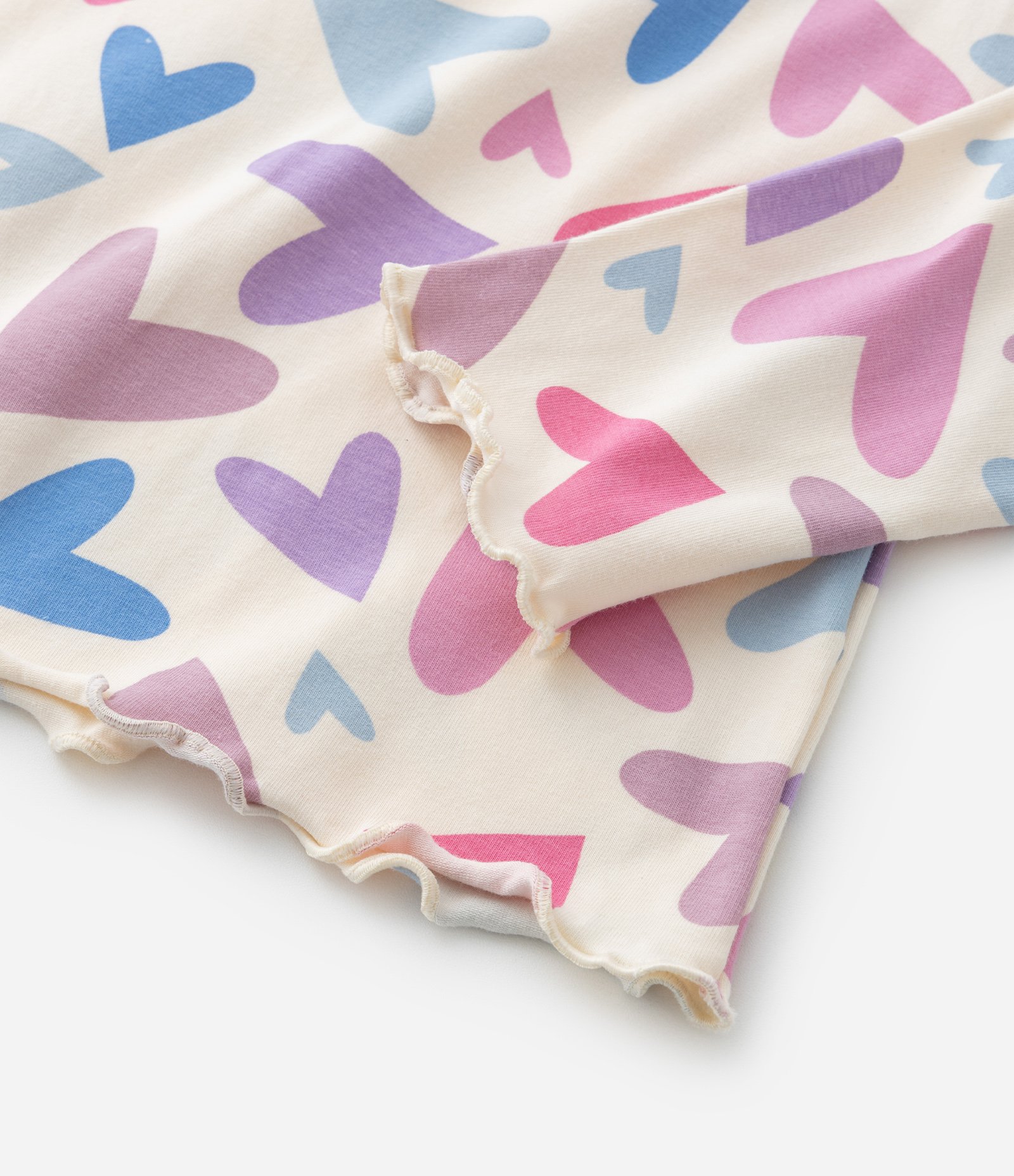 Camiseta Curta Infantil com Estampa Corações - Tam 5 a 14 Anos Multicores 5