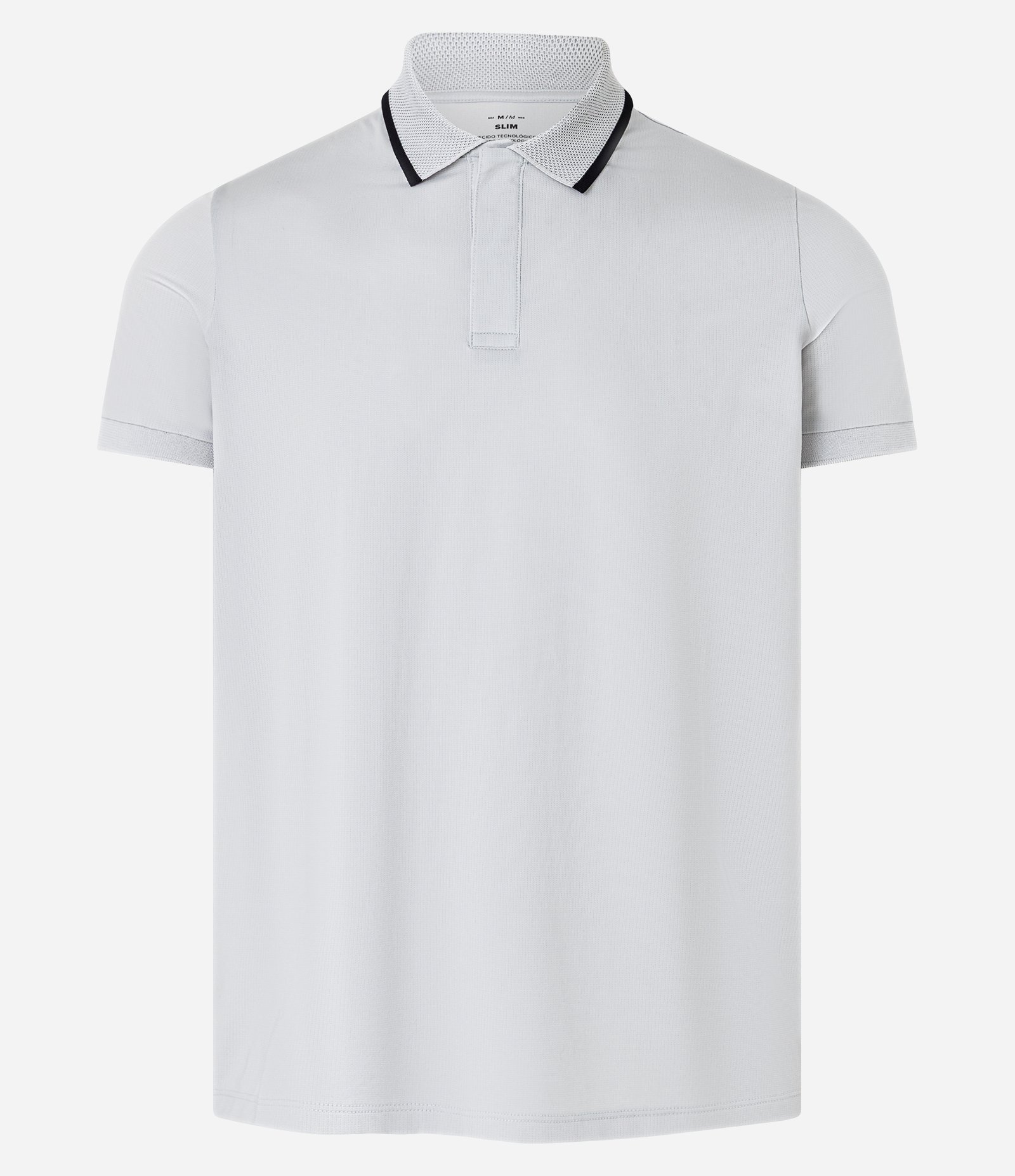 Camisa Polo em Tecnologia Dry com Toque Gelado Cinza Claro 4