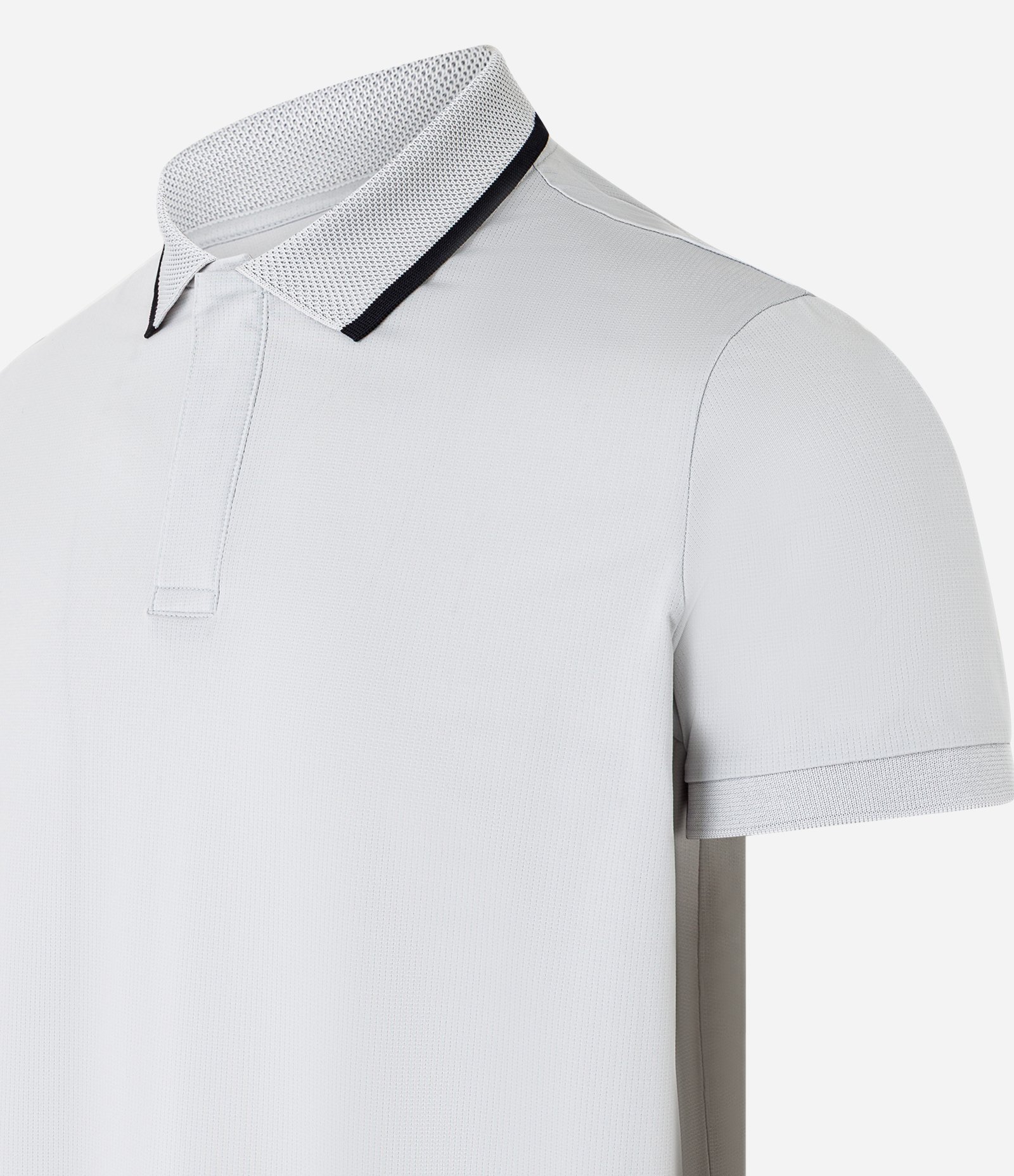 Camisa Polo em Tecnologia Dry com Toque Gelado Cinza Claro 5