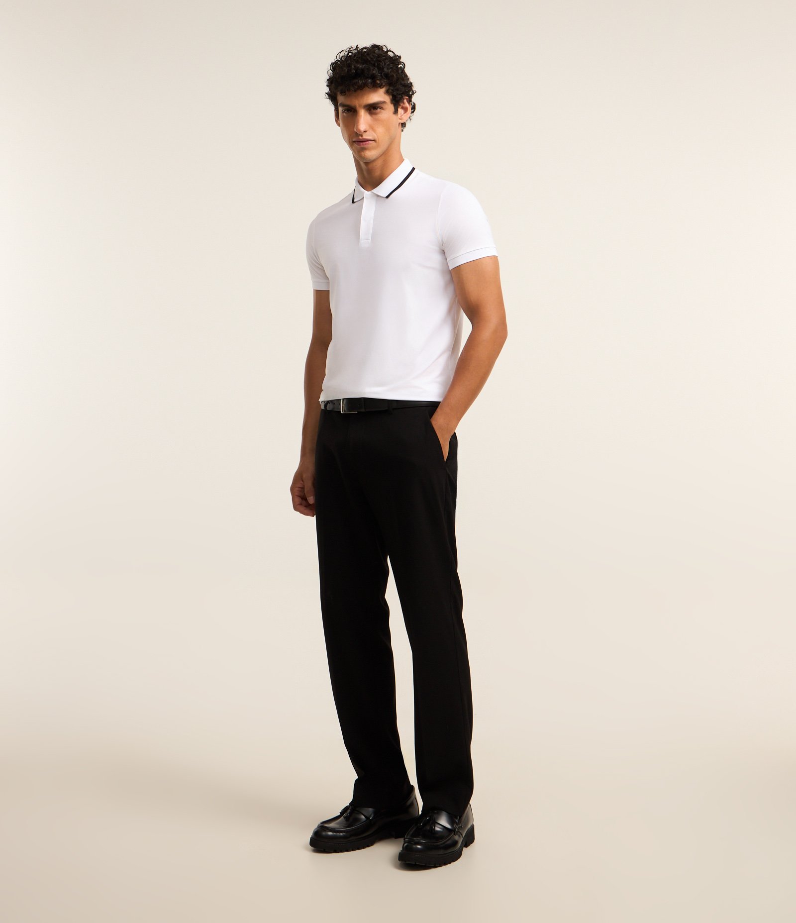 Camisa Polo em Tecnologia Dry com Toque Gelado Branco 4