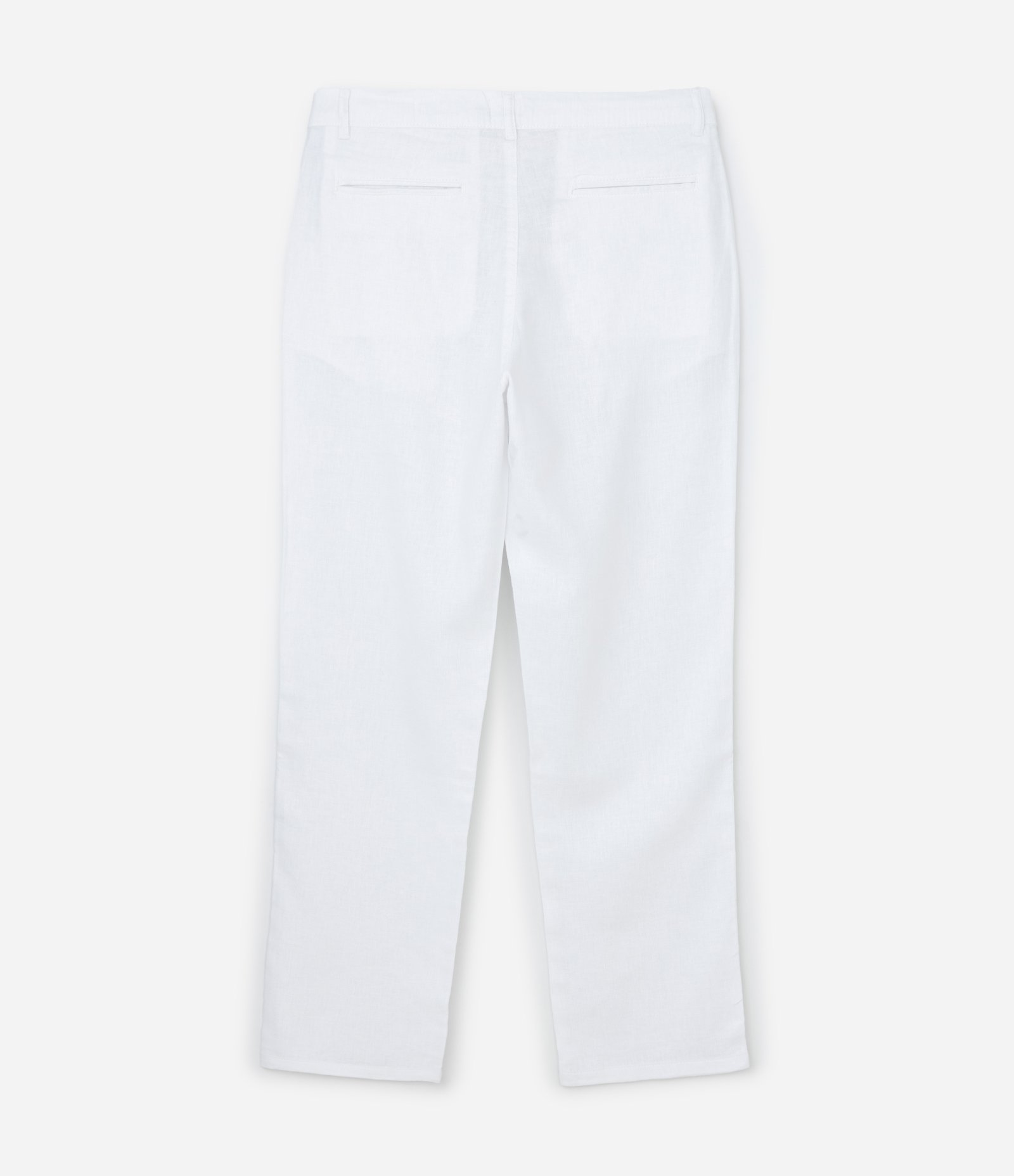 Calça Reta em Linho de Alfaiataria Branco 2