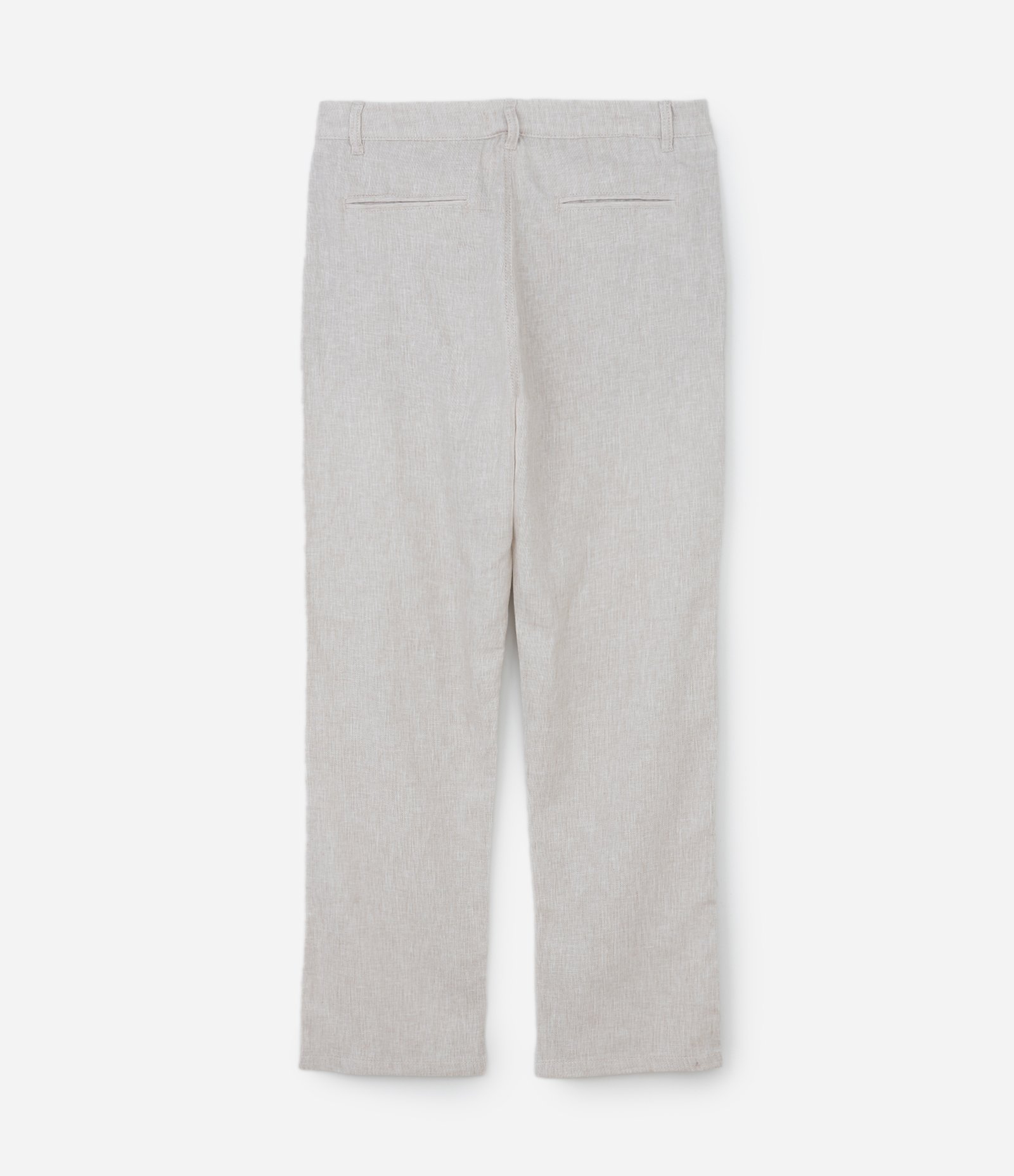 Calça Reta em Linho de Alfaiataria Bege 6