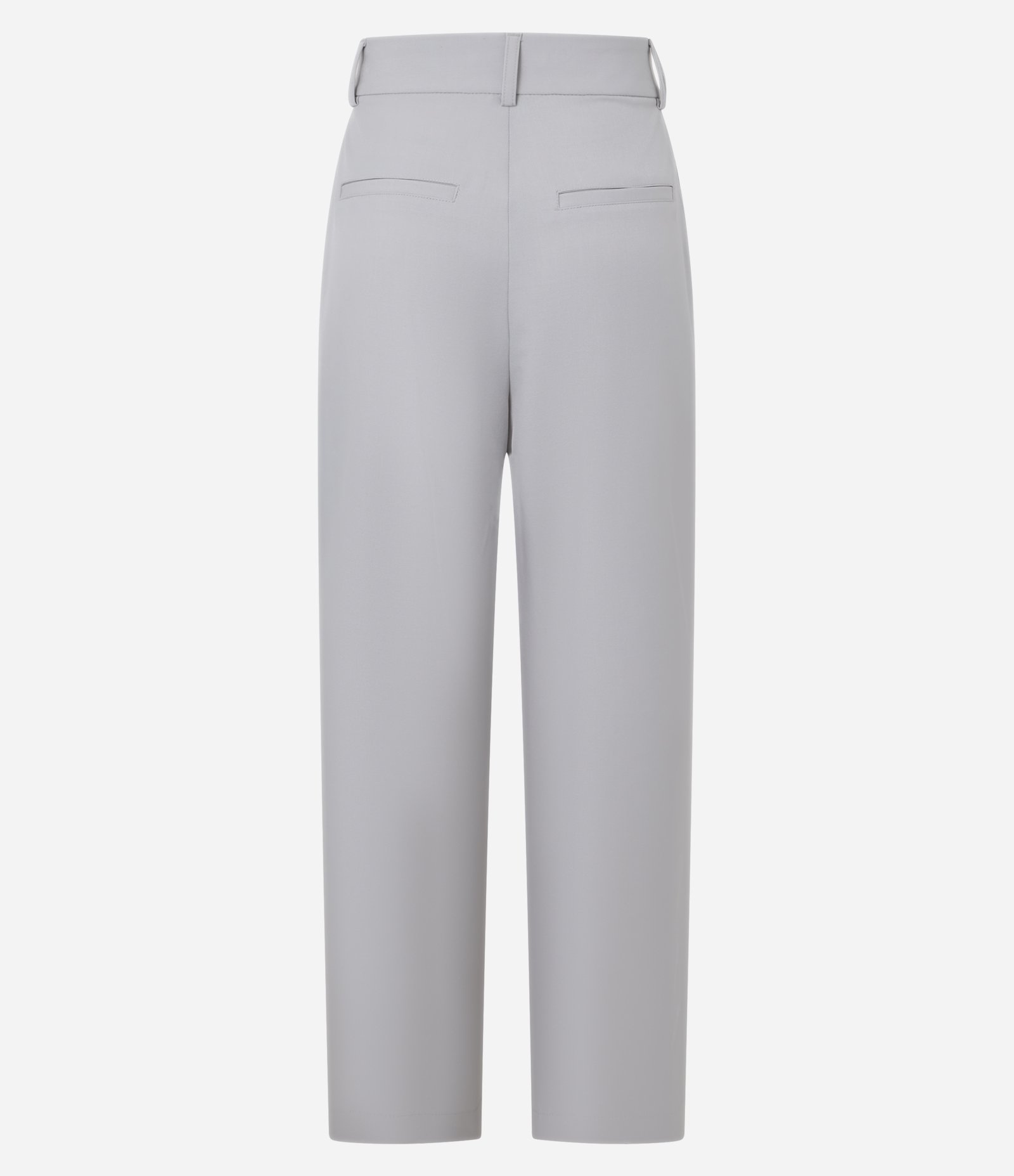 Calça Reta Alfaiatada com Ganchinho no Cós Cinza 7