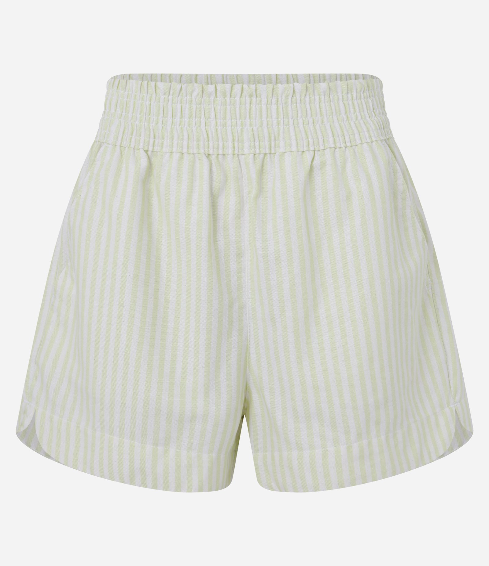 Short Runner em Sarja com Listra e Cós Elástico Amarelo 5