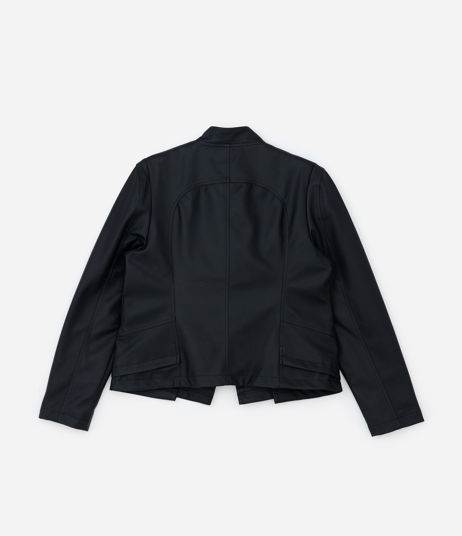 Jaqueta em Pu com Recortes Assimétricos Curve & Plus Size Preto 6