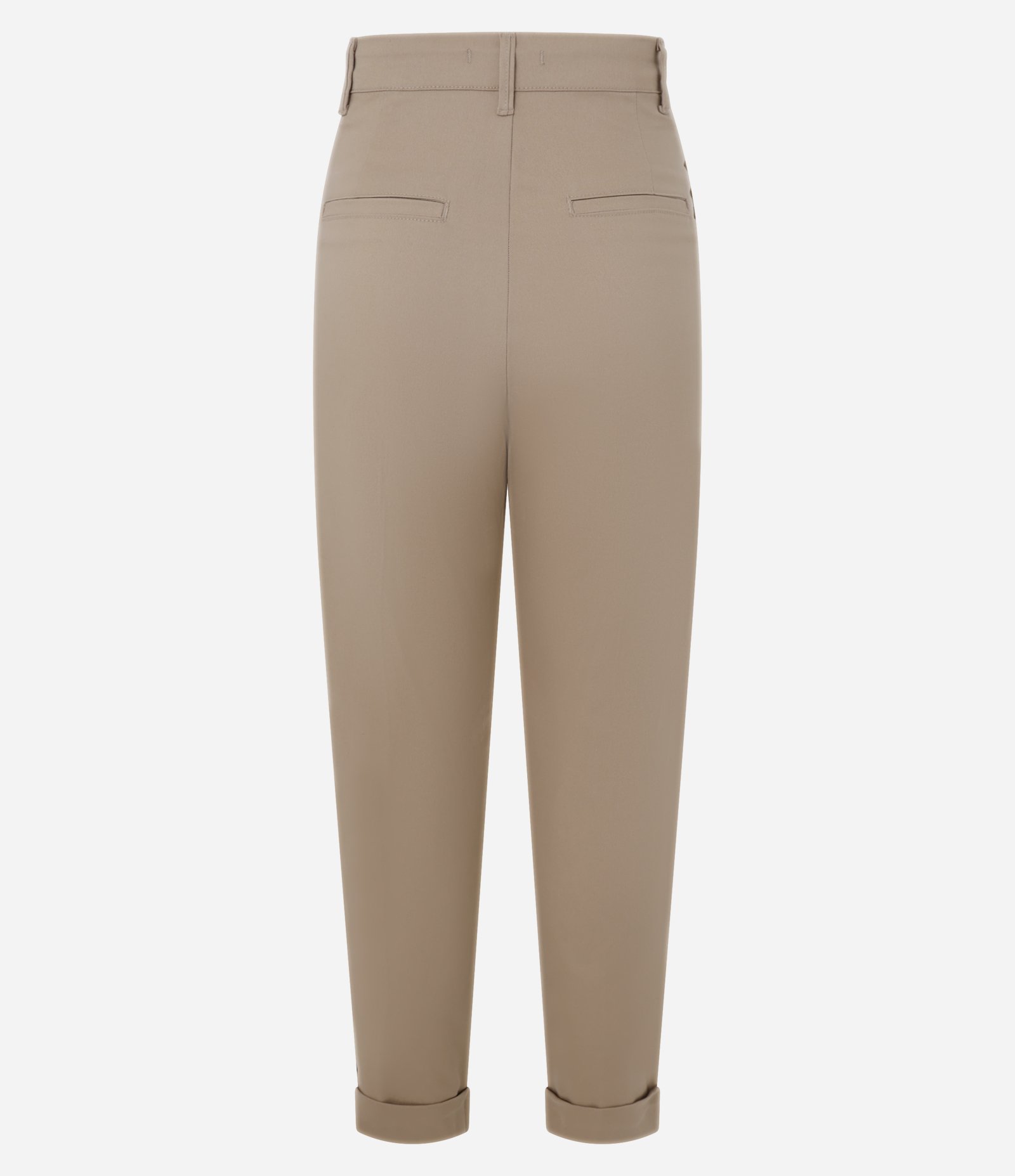 Calça Mom Jeans com Pregas Bege 8