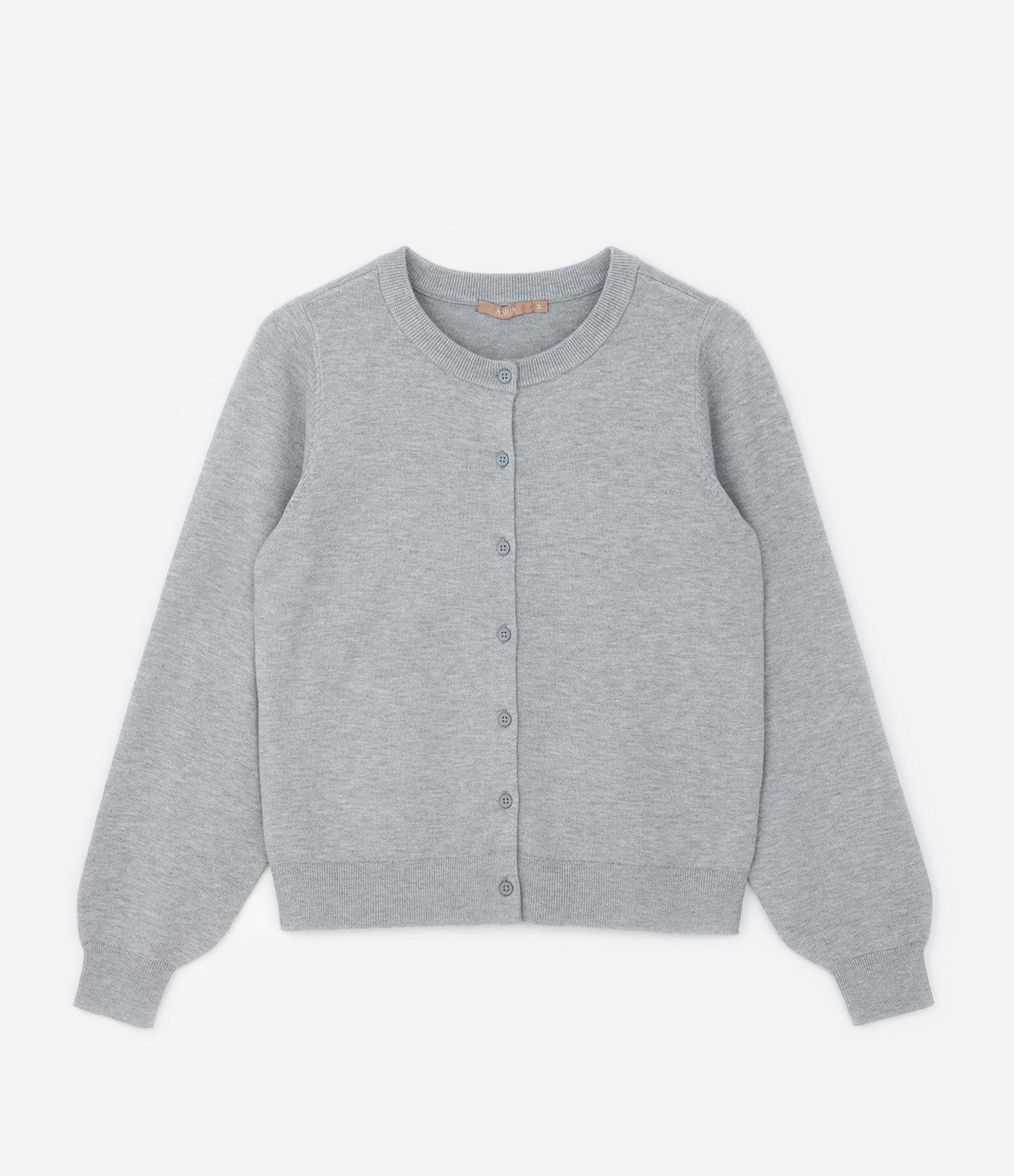 Cardigan Curto em Tricô Curve & Plus Size Cinza 4