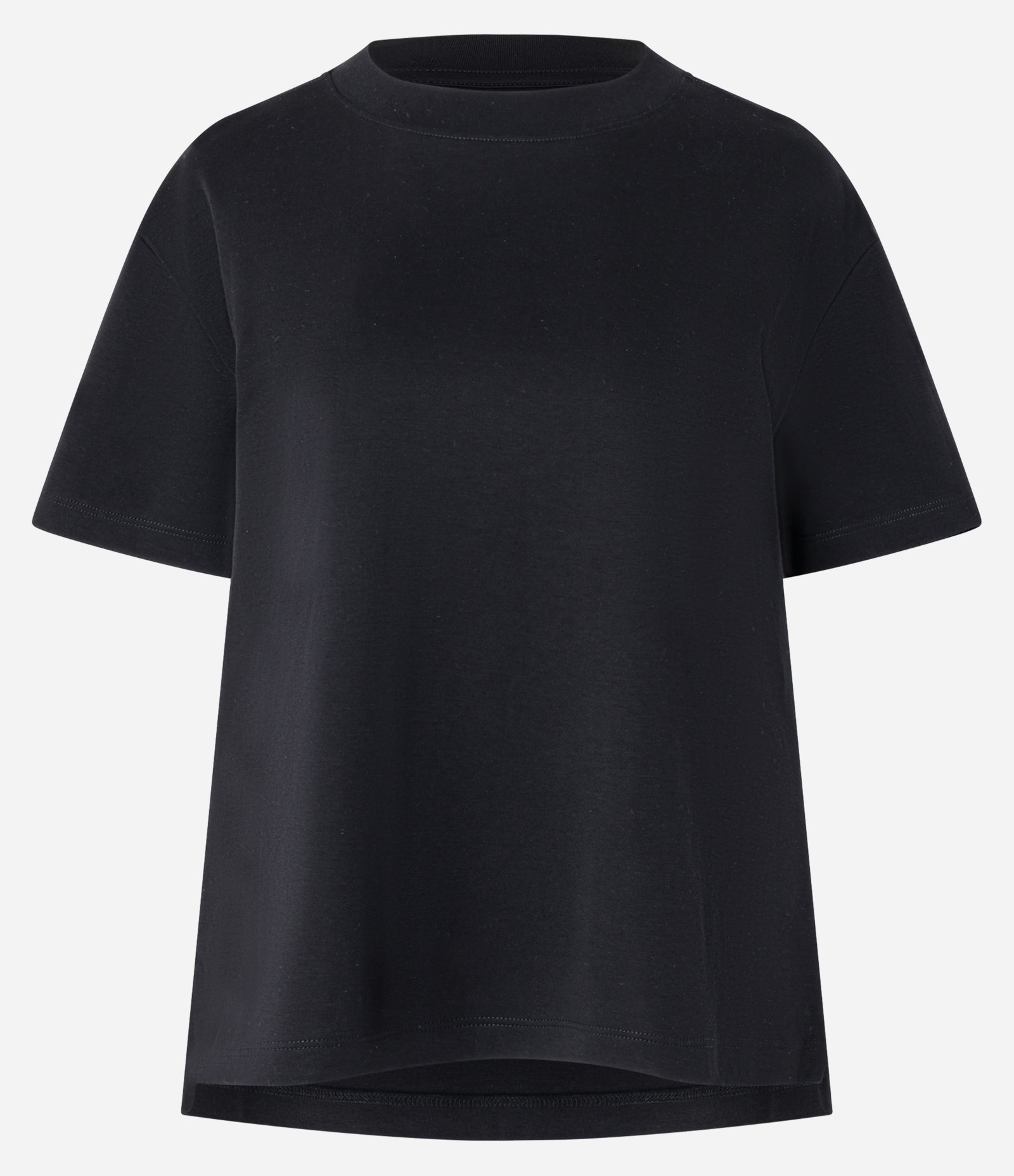 Blusa em Algodão Pima com Gola Redonda Preto 5