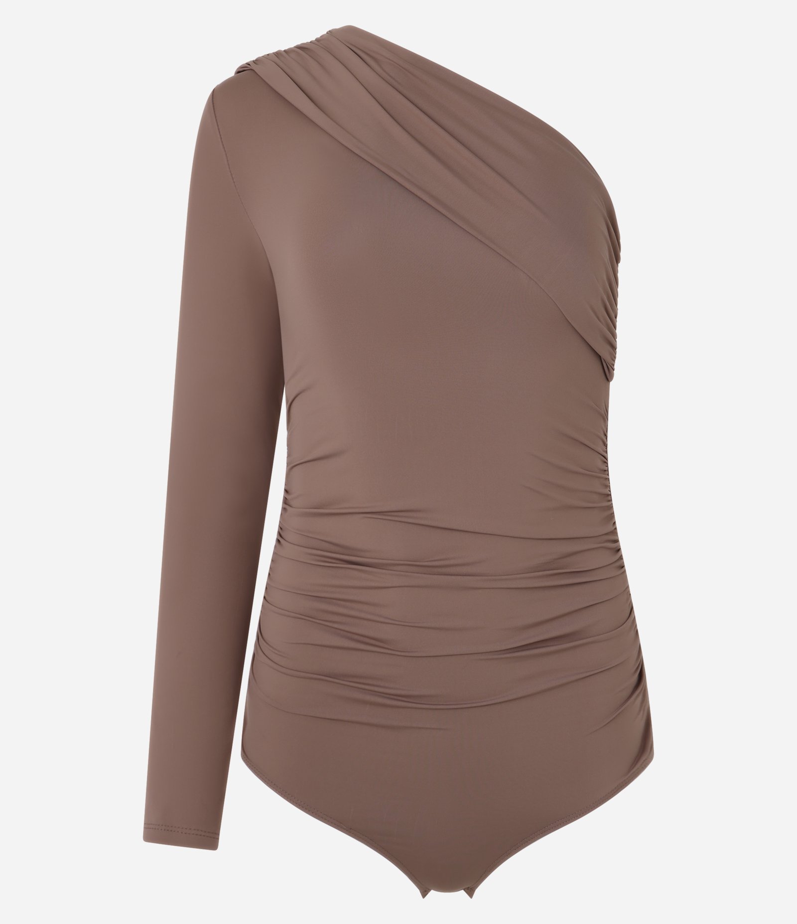 Body Ombro Só em Poliamida com Pregas 9