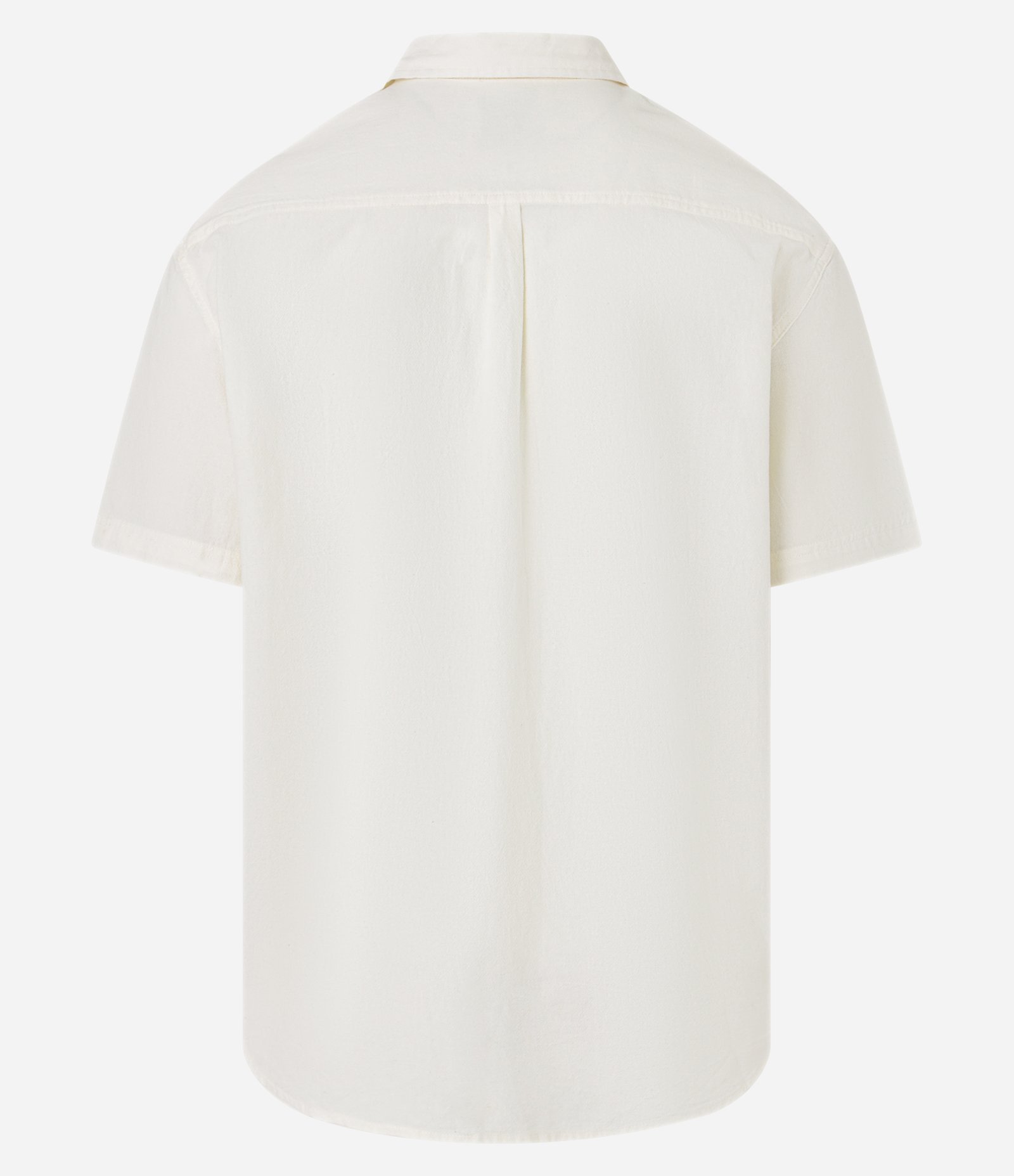 Camisa Relaxed em Algodão com Textura e Bolso Off White 6
