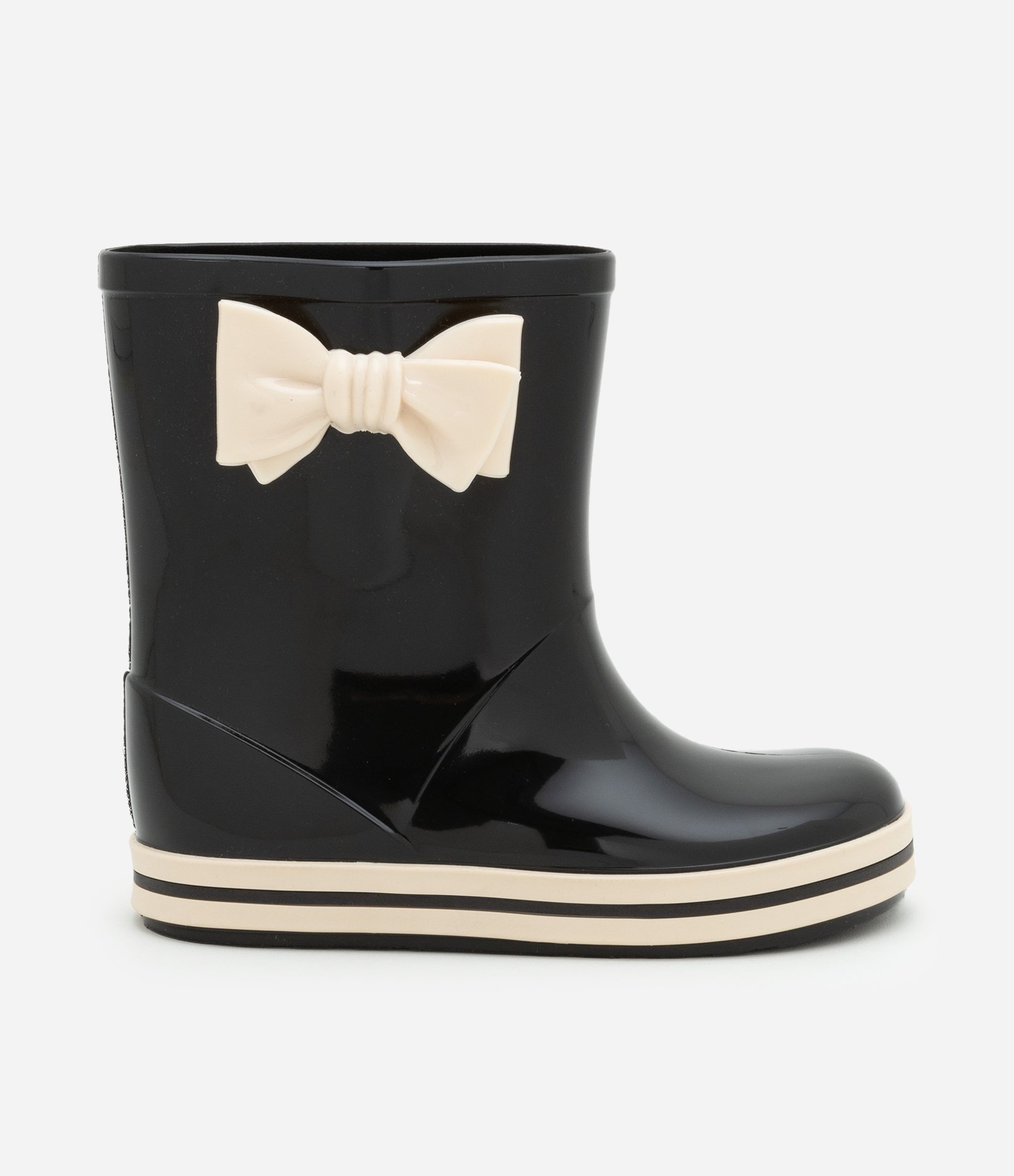 Bota Galocha com Lacinho e Sola Contrastante - Tam 21/22 ao 27/28 Preto 5