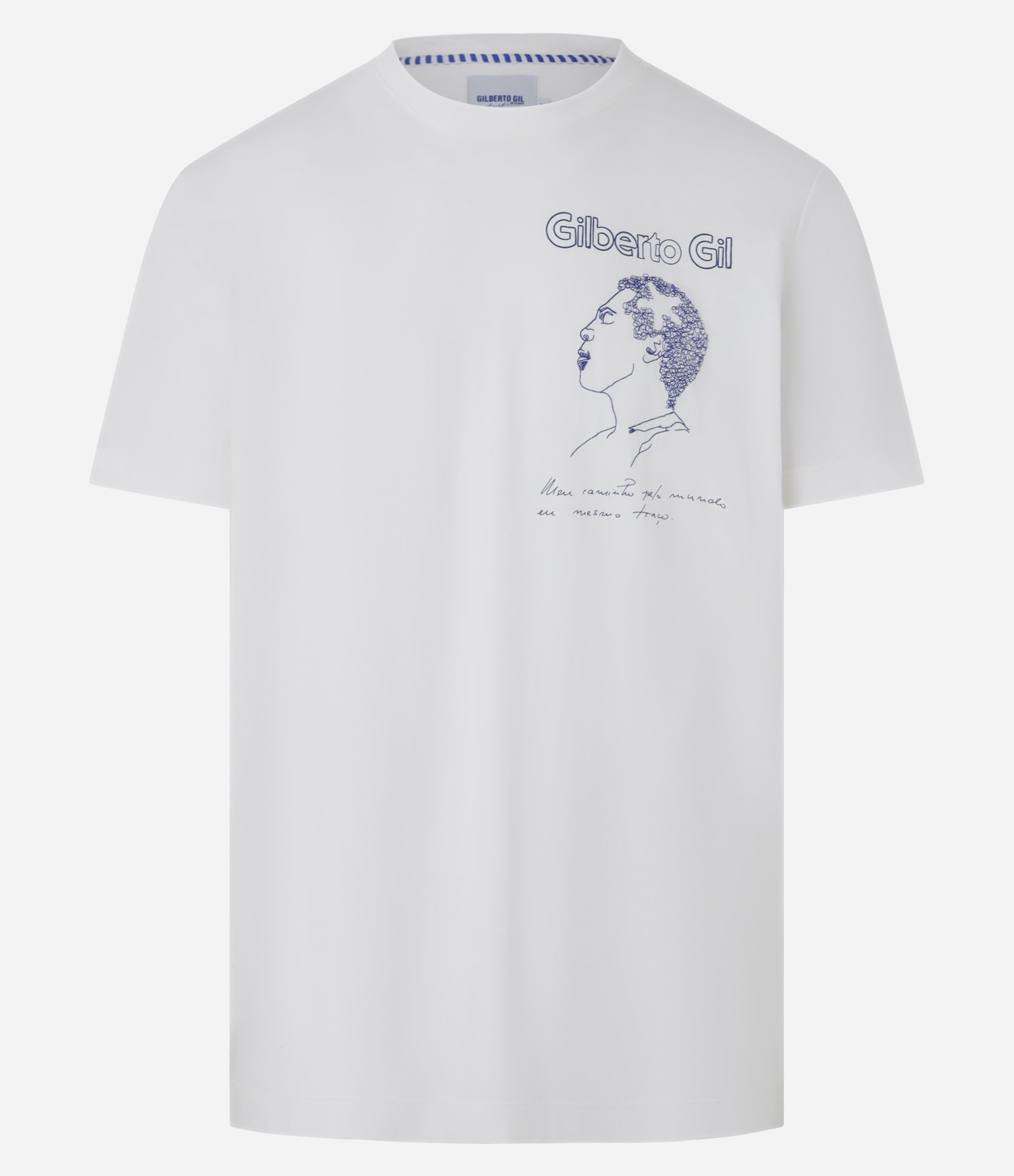 Camiseta em Algodão com Gilberto Gil Meu Caminho Branco 9