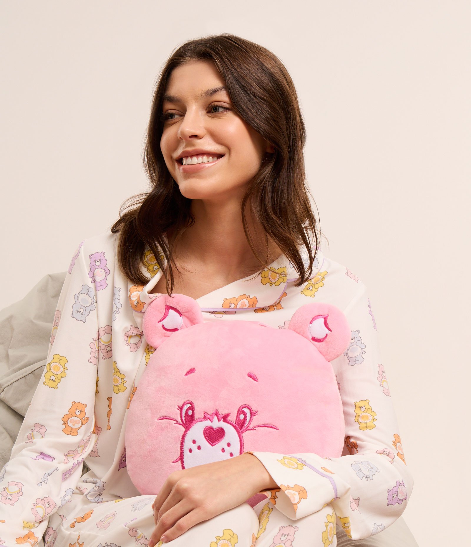 Almofada Bicho de Pelúcia em Formato de Ursinhos Carinhosos Rosa 6