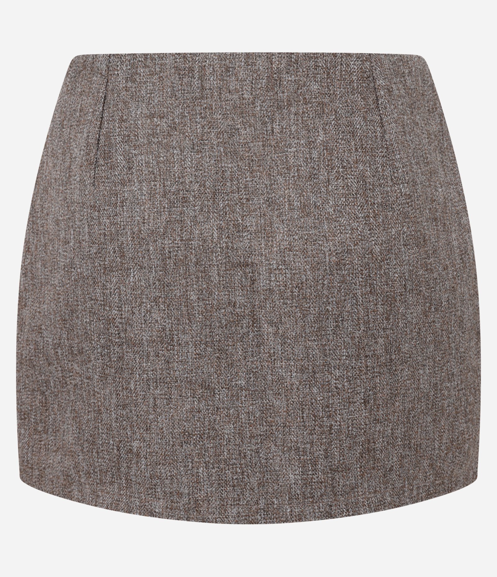 Saia Curta em Alfaiataria com Textura Marrom 8