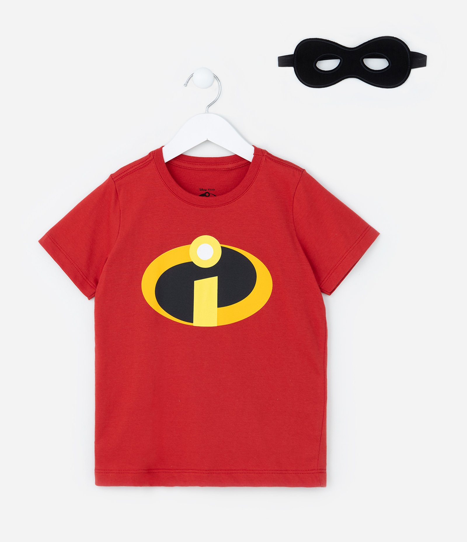 Camiseta Infantil com Estampa de Os Incríveis com Máscara - Tam 4 a 10 Anos Vermelho 1