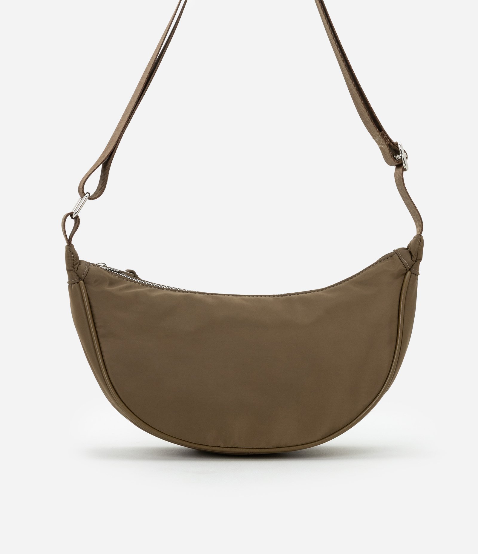 Bolsa Média com Formato Meia Lua e Alça Transversal Regulável Verde Militar 3