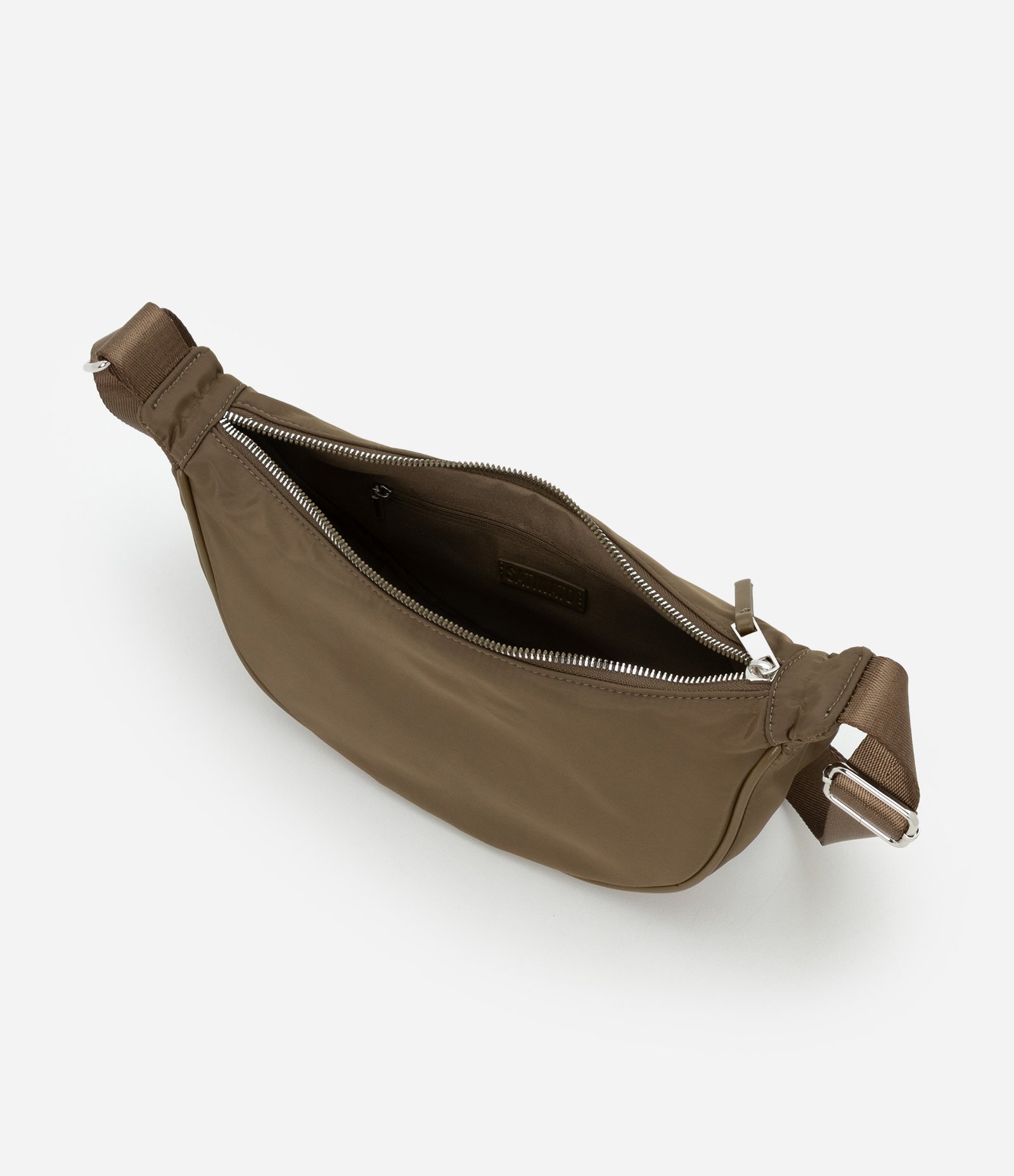 Bolsa Média com Formato Meia Lua e Alça Transversal Regulável Verde Militar 4