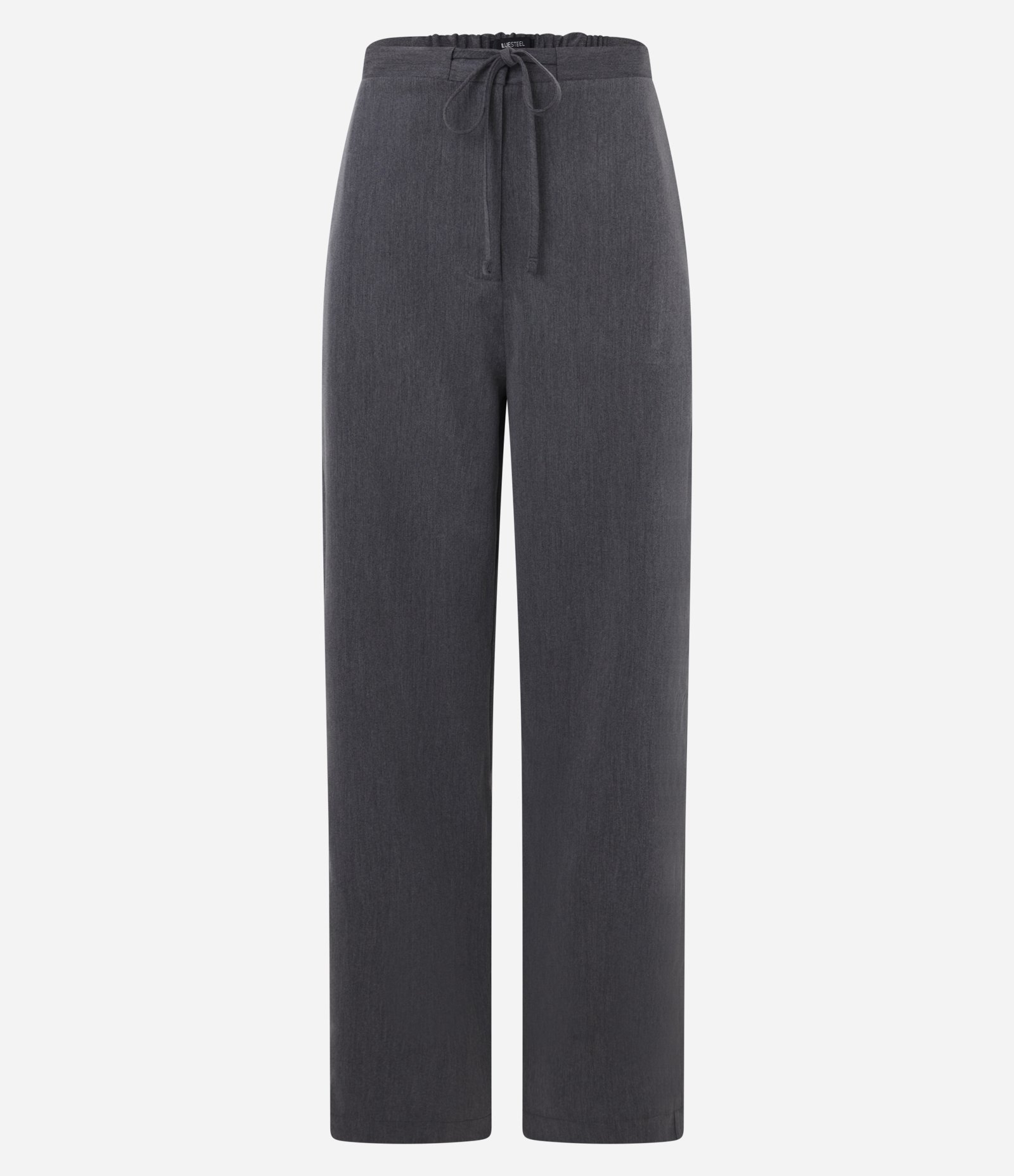 Calça Reta Alfaiatada com Amarração no Cós e Bolsos Cinza Escuro 5