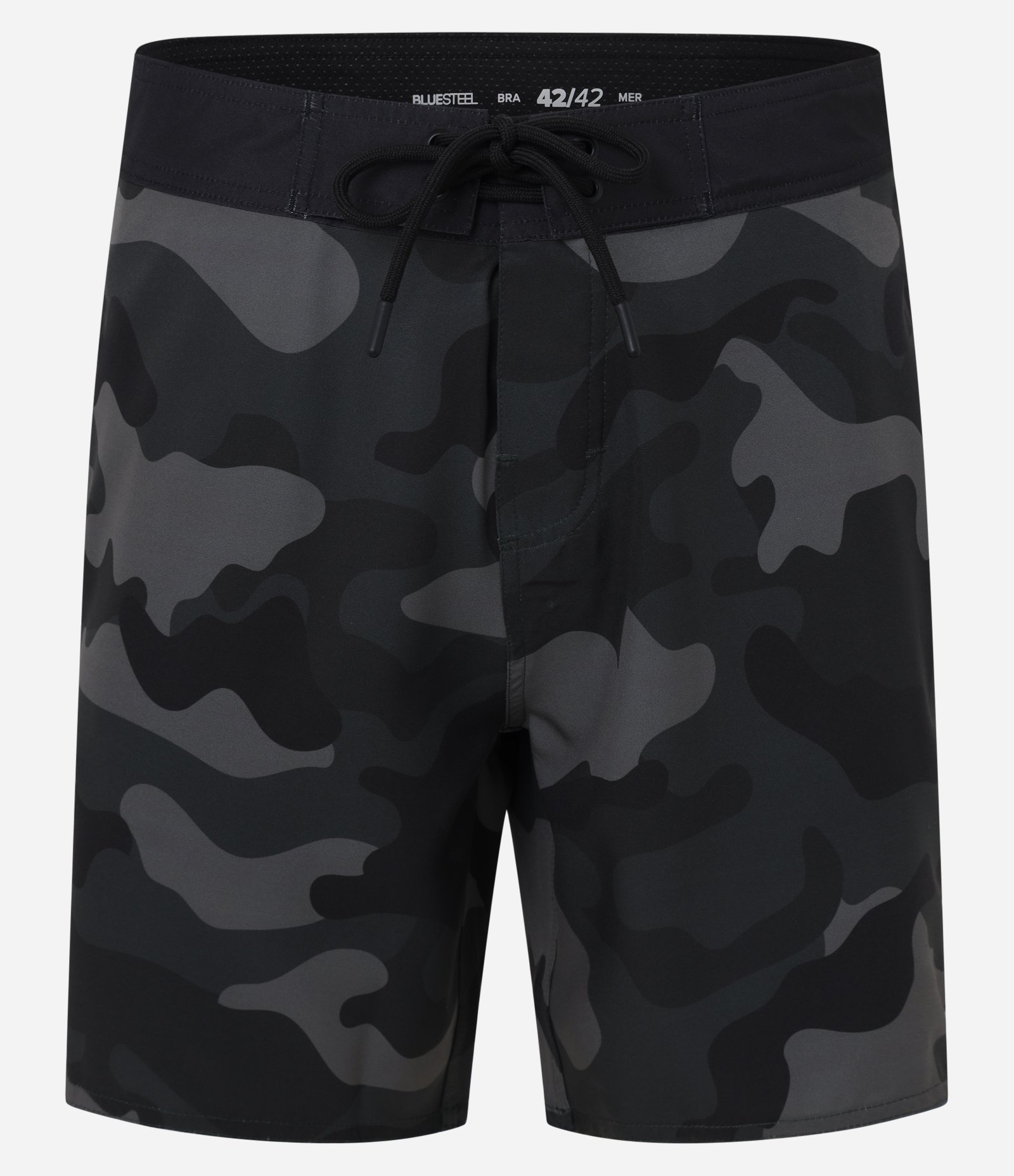 Bermuda em Microfibra com Estampa Camuflada Cinza 5