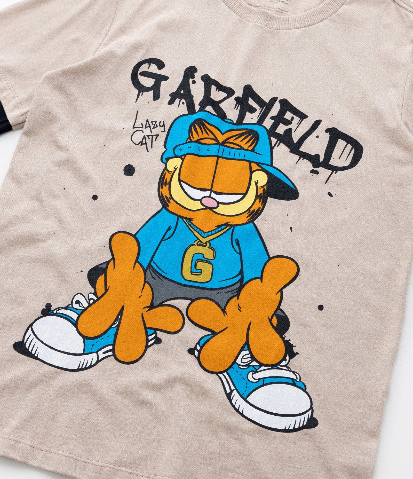Camiseta Infantil com Estampa Garfield - Tam 5 a 14 Anos Bege 5