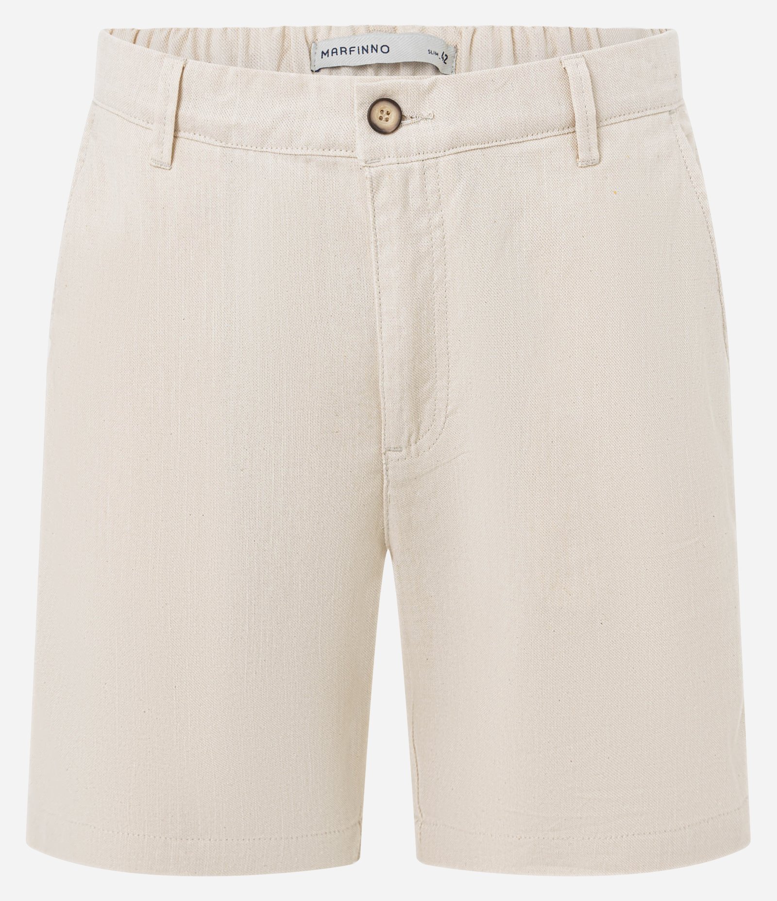 Bermuda Slim em Oxford com Bolso Bege 1