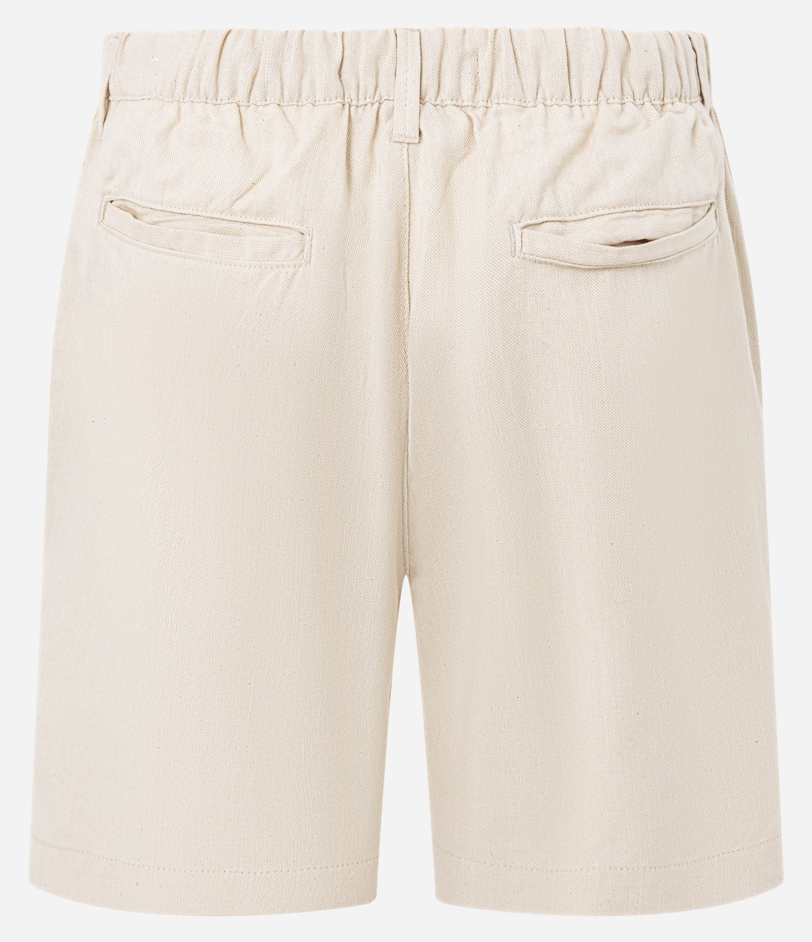 Bermuda Slim em Oxford com Bolso Bege 4