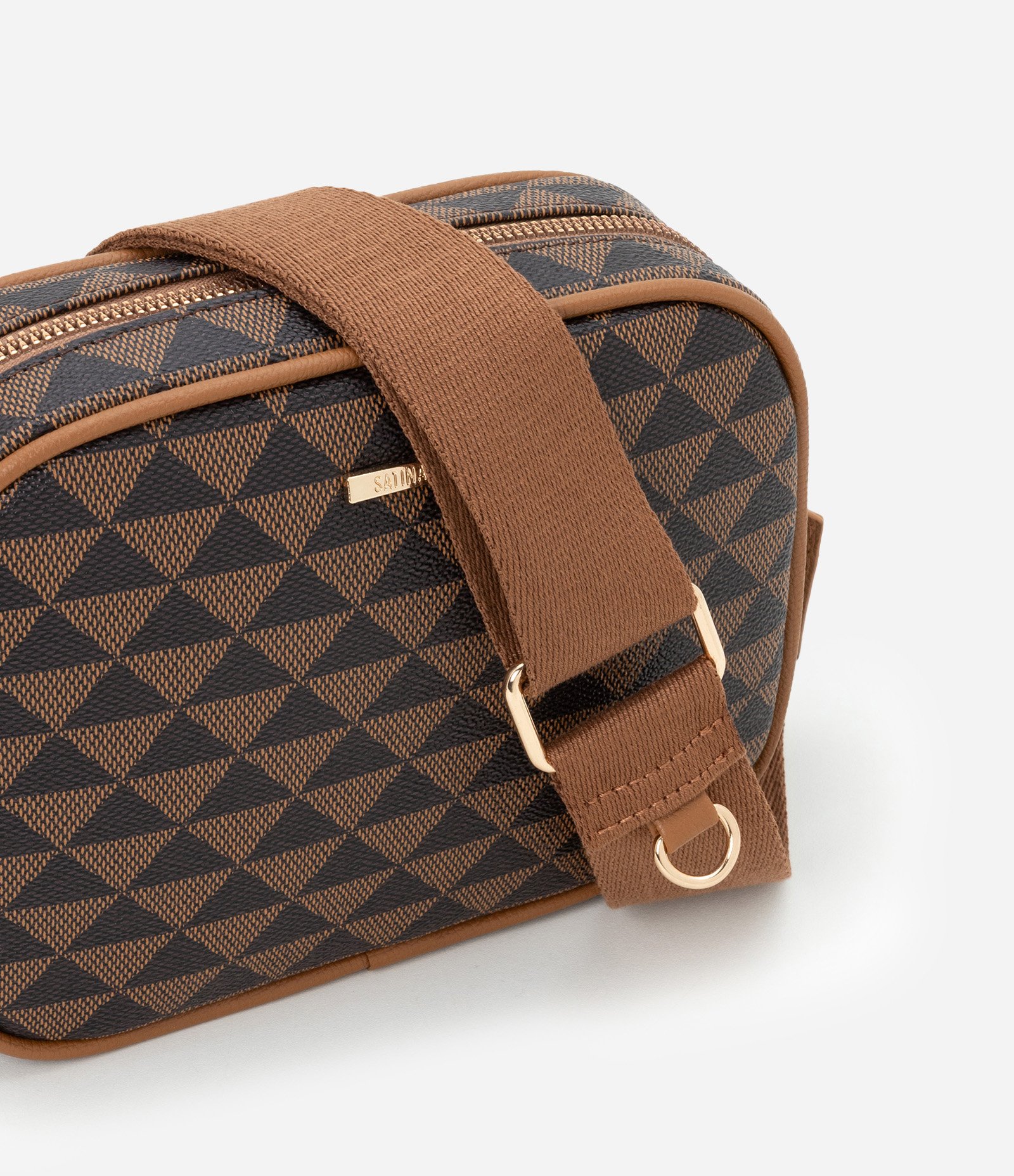Bolsa Câmera Bag Transversal Pequena com Porta Moedas Marrom 4