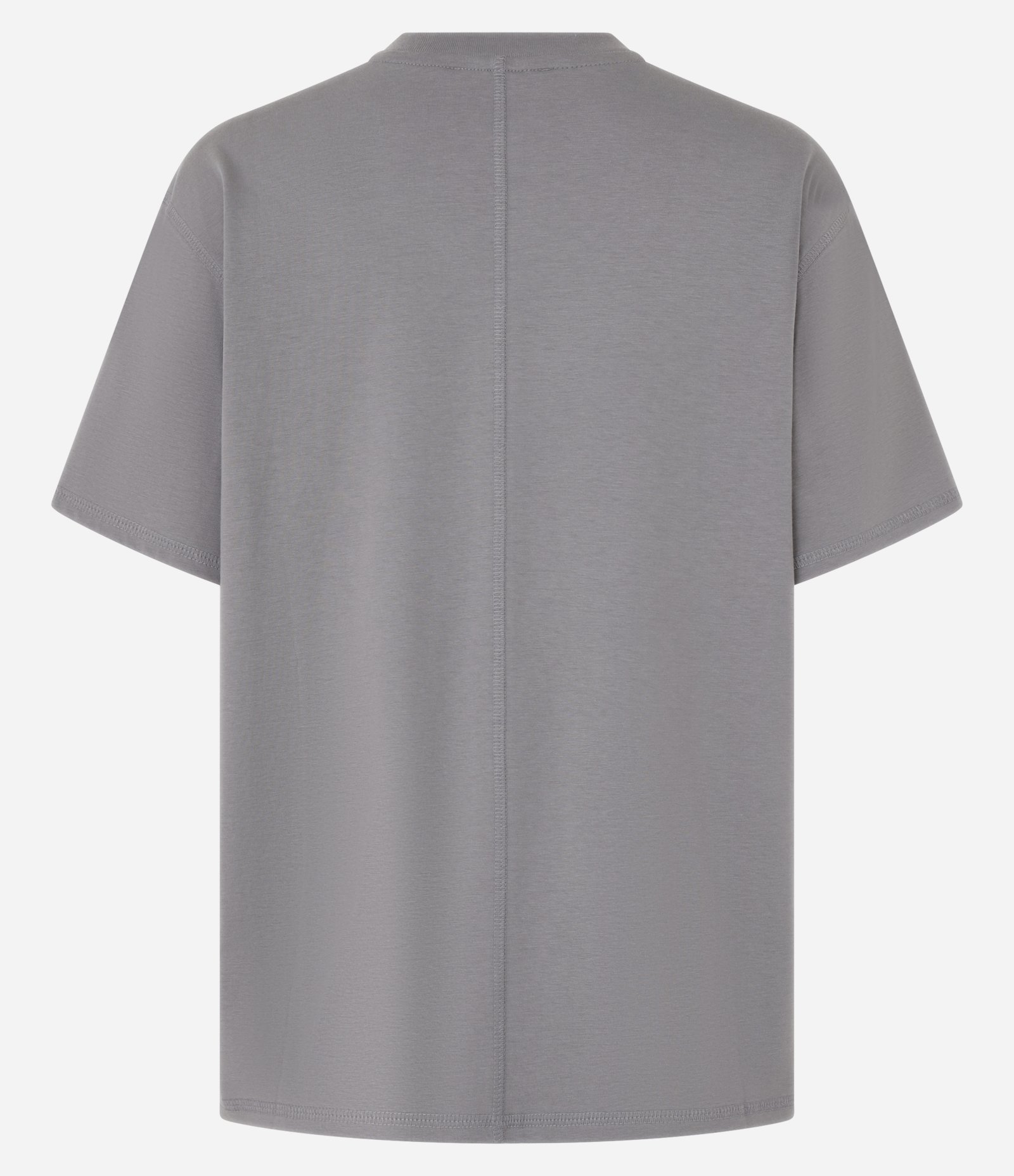 Blusa em Algodão Peruano com Recorte Pespontado nas Costas Cinza 6